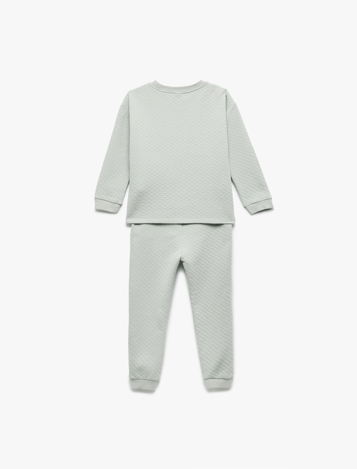 Erkek Bebek Kapitoneli Uzun Kollu Bisiklet Yaka Koala Nakışlı 2'li Takım