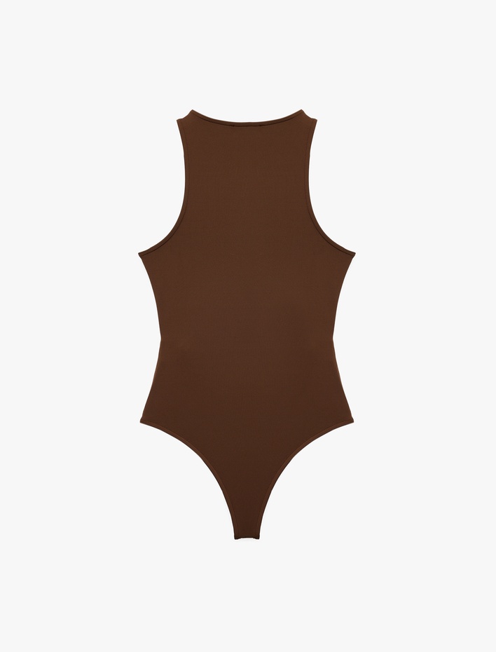  Kolsuz Bisiklet Yaka Çıtçıtlı Slim Fit Body