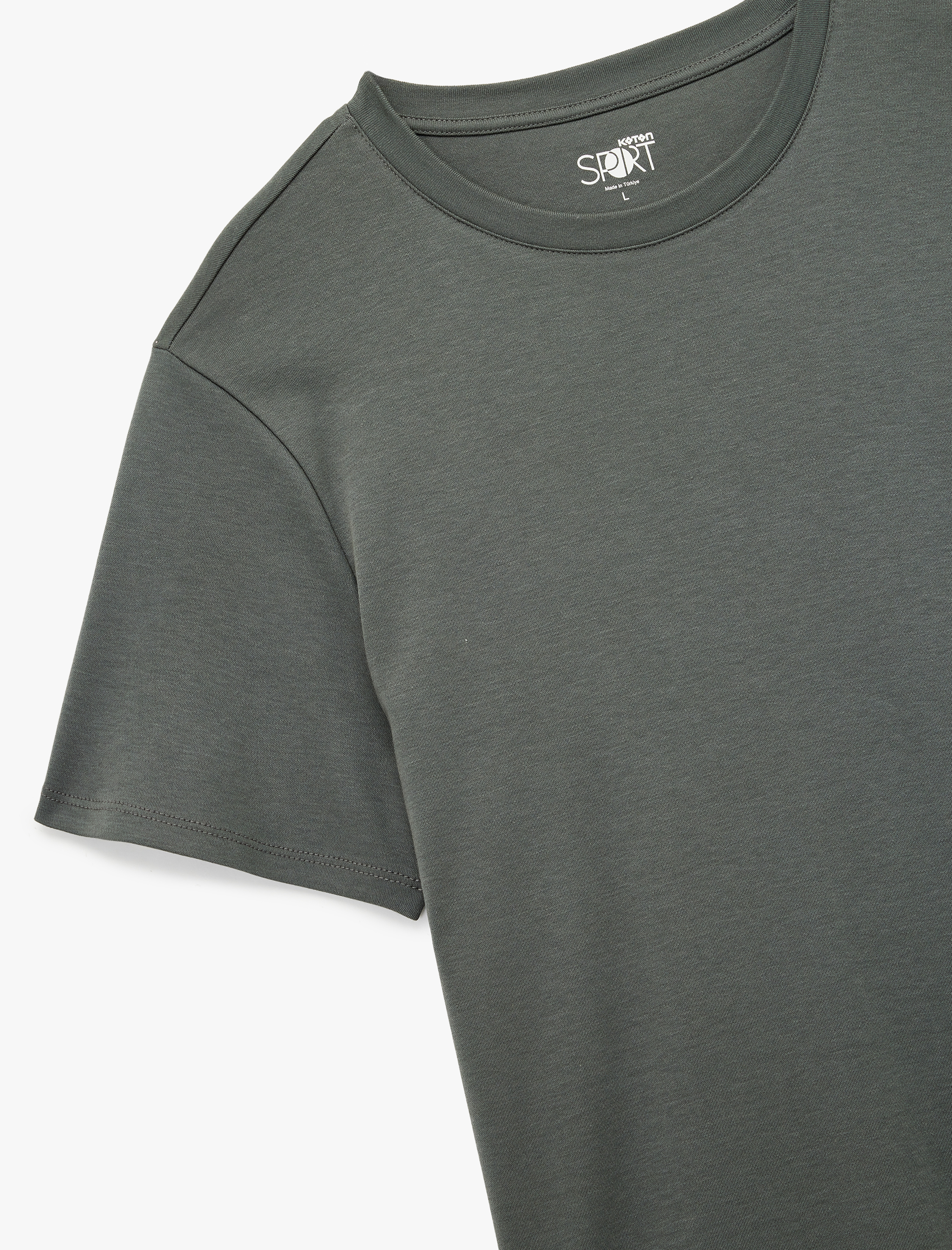   Rahat Kesim Kısa Kollu Bisiklet Yaka Pamuklu Basic Spor Tişört