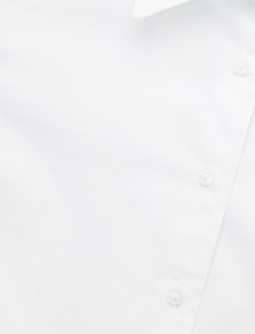   Pamuklu Uzun Kollu Klasik Yaka Slim Fit Poplin Gömlek