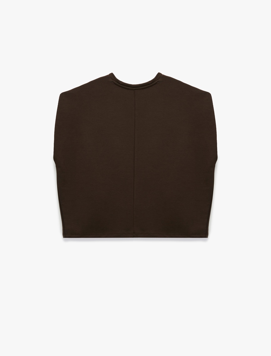   Regular Fit Bisiklet Yaka Kolsuz Kazak