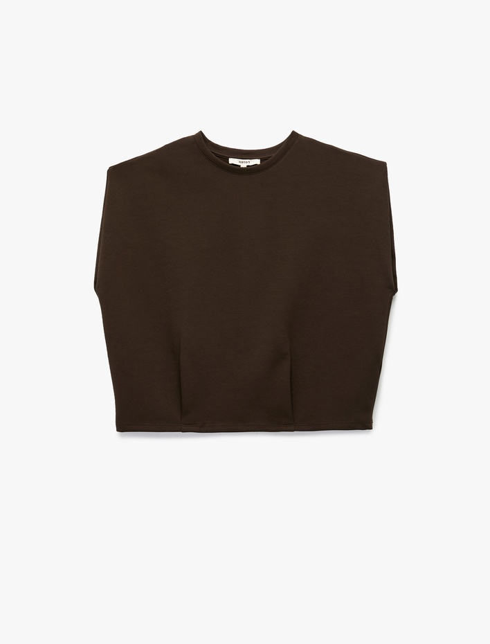  Regular Fit Bisiklet Yaka Kolsuz Kazak