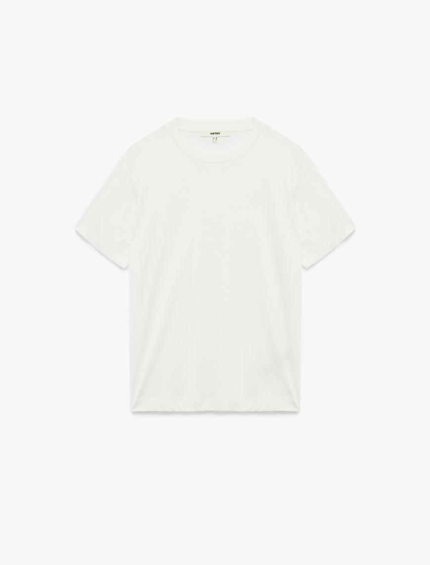   Pamuk Modal Karışımlı Slim Fit Kısa Kollu Bisiklet Yaka Basic Tişört