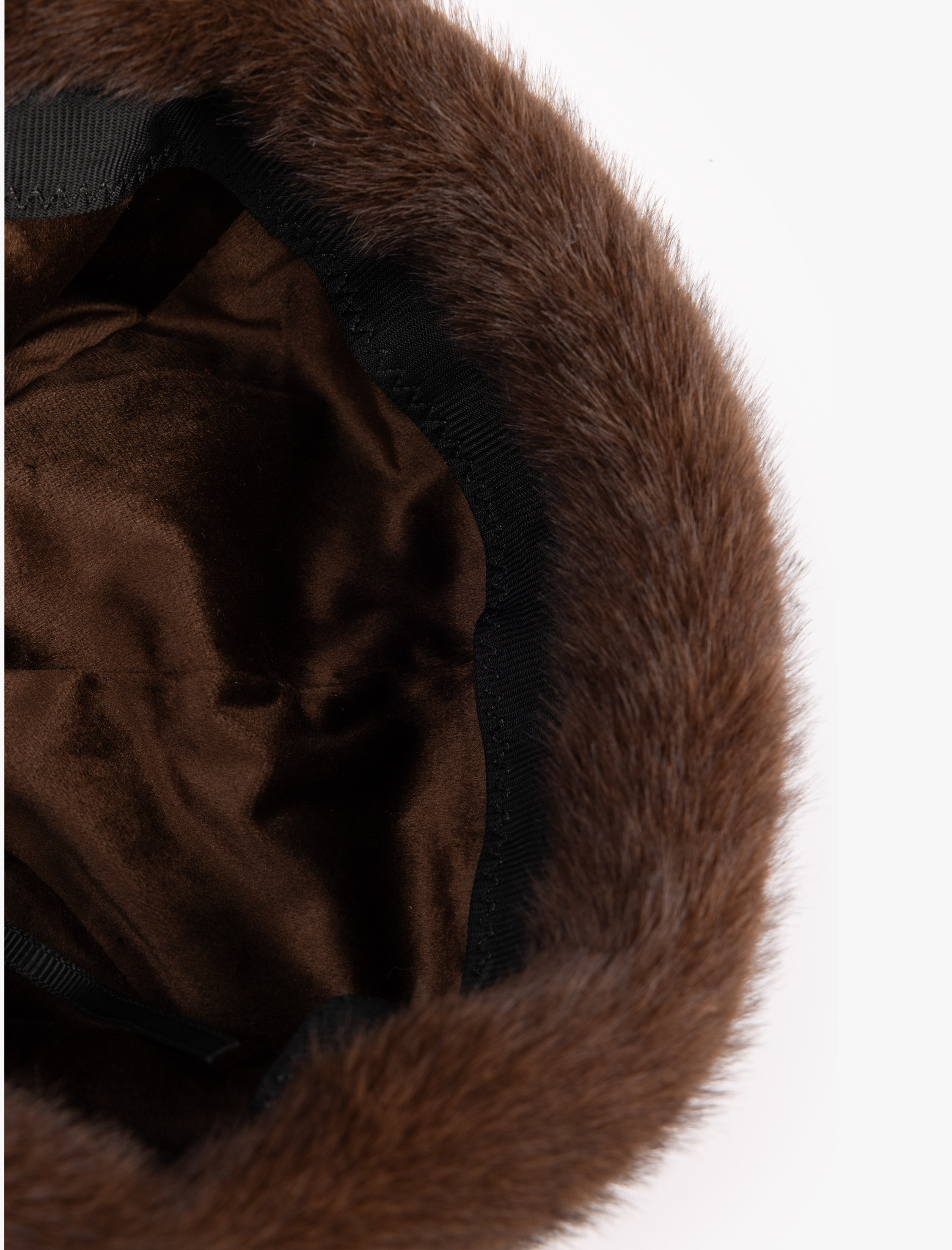  Kadın Süet Görünümlü Suni Kürk Detaylı Şapka