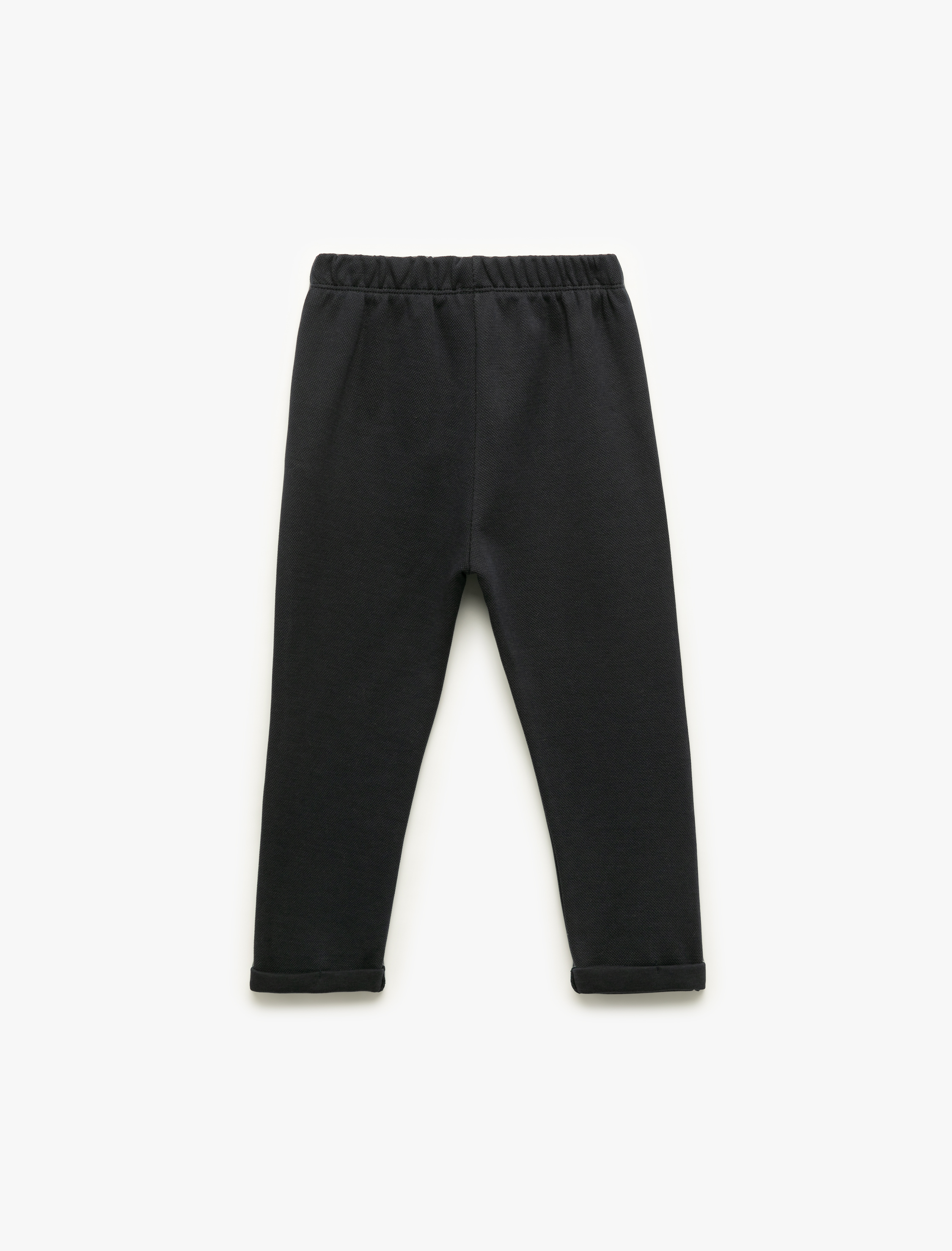  Erkek Bebek Pamuklu Katlamalı Paça Pike Kumaş Eşofman Altı