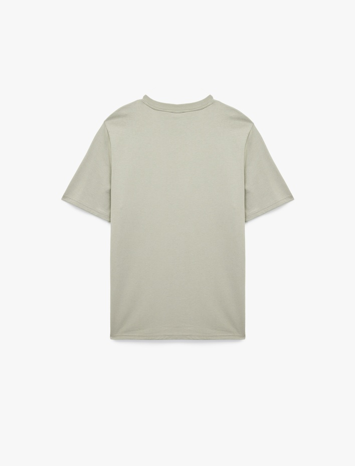  Regular Fit Kısa Kollu Bisiklet Yaka Pamuklu Baskılı Tişört