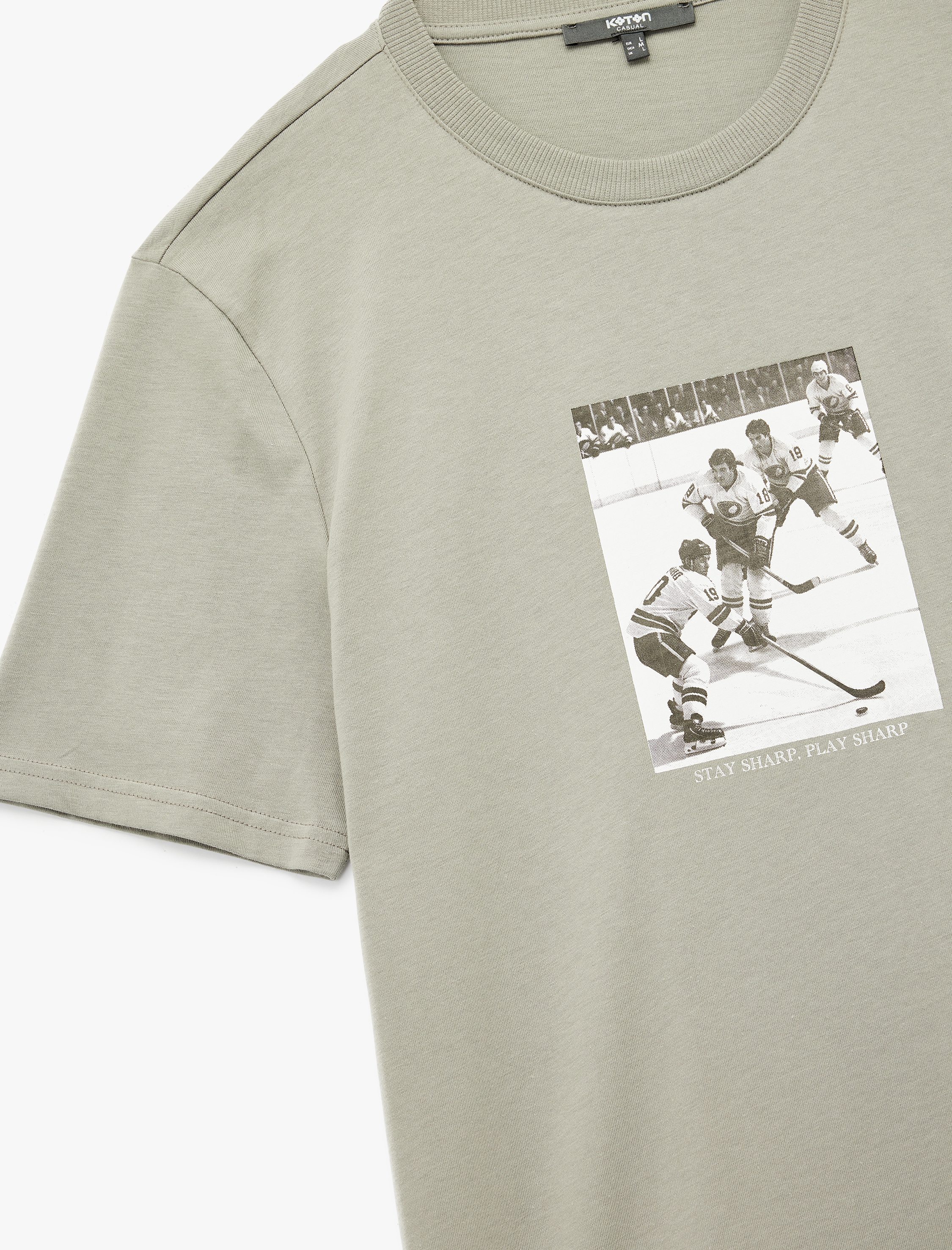   Regular Fit Kısa Kollu Bisiklet Yaka Pamuklu Baskılı Tişört