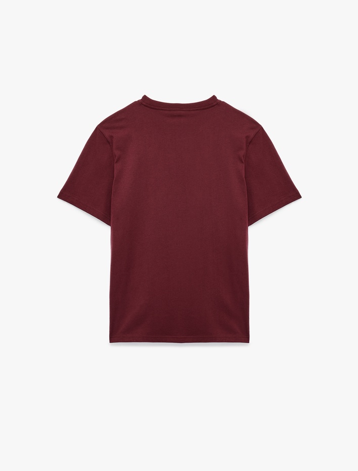  Kısa Kollu Regular Fit Bisiklet Yaka Pamuklu Baskılı Tişört