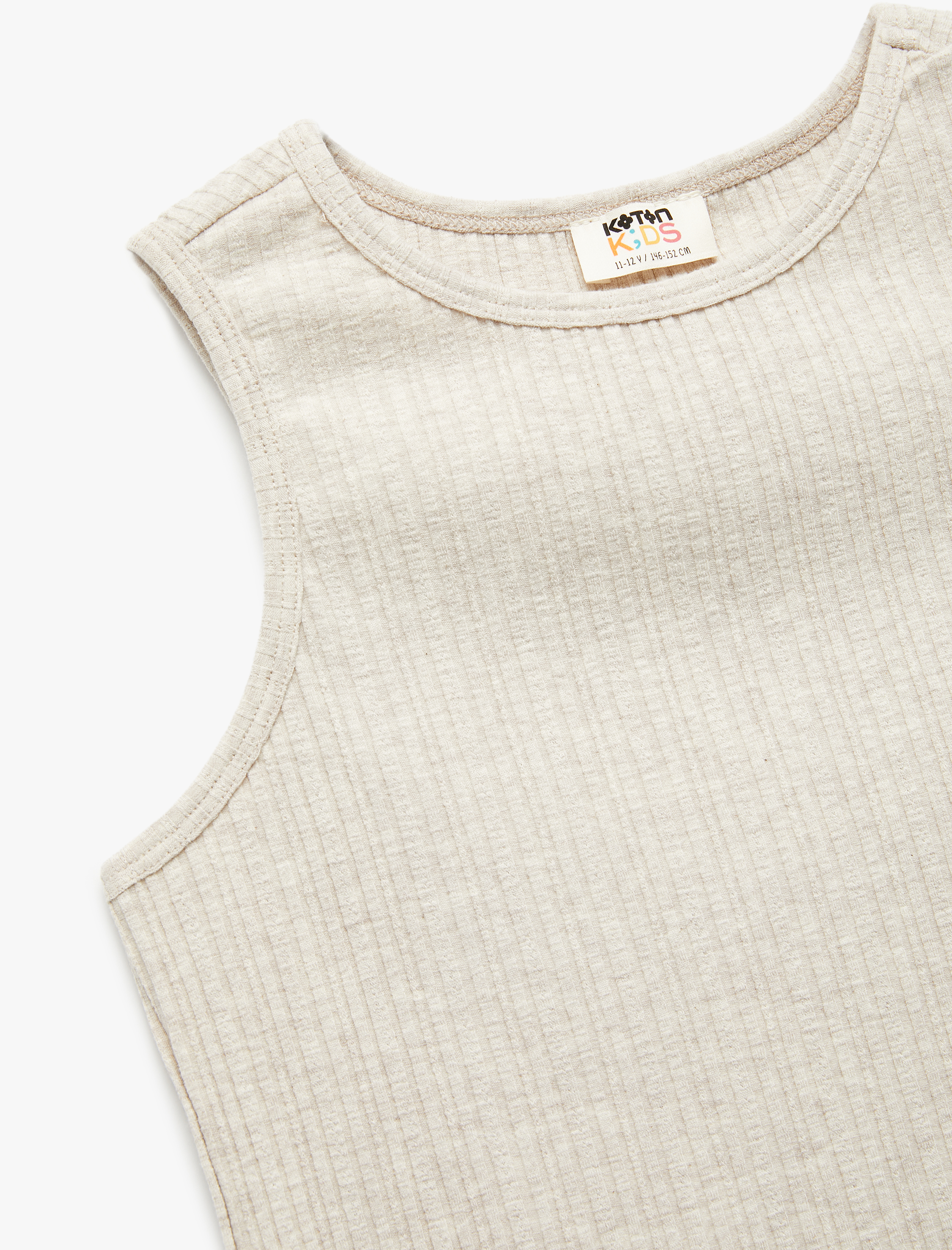  Kız Çocuk Kaşkorse Ribanalı Bisiklet Yaka Fitilli Atlet