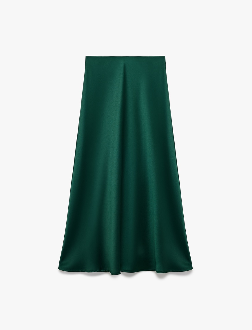   Regular Fit Midi Saten Etek