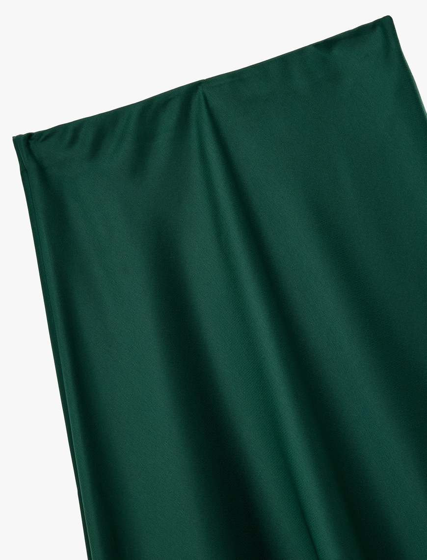   Regular Fit Midi Saten Etek