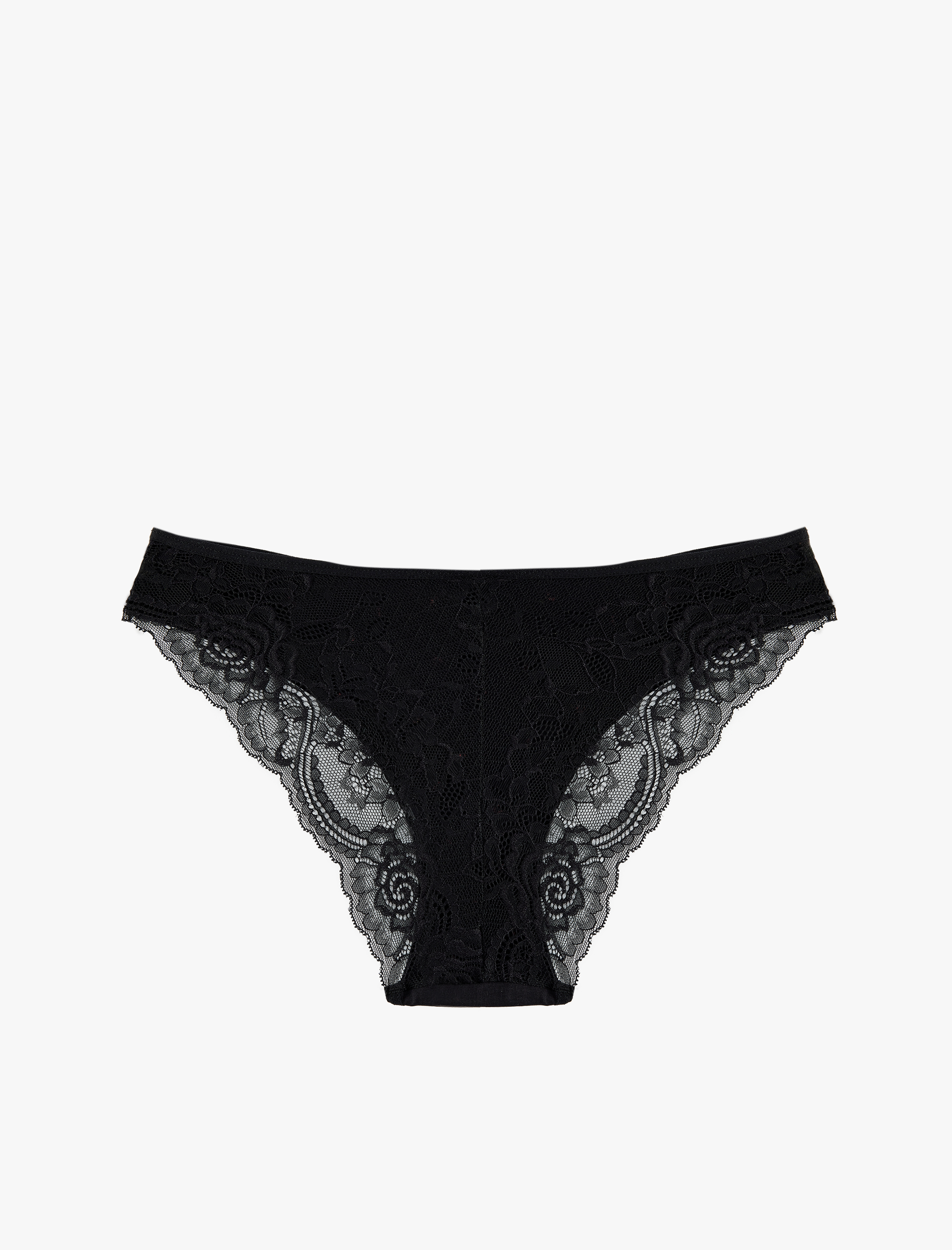   Arkası Dantel Detaylı Pamuklu Baskılı Brazilian Külot