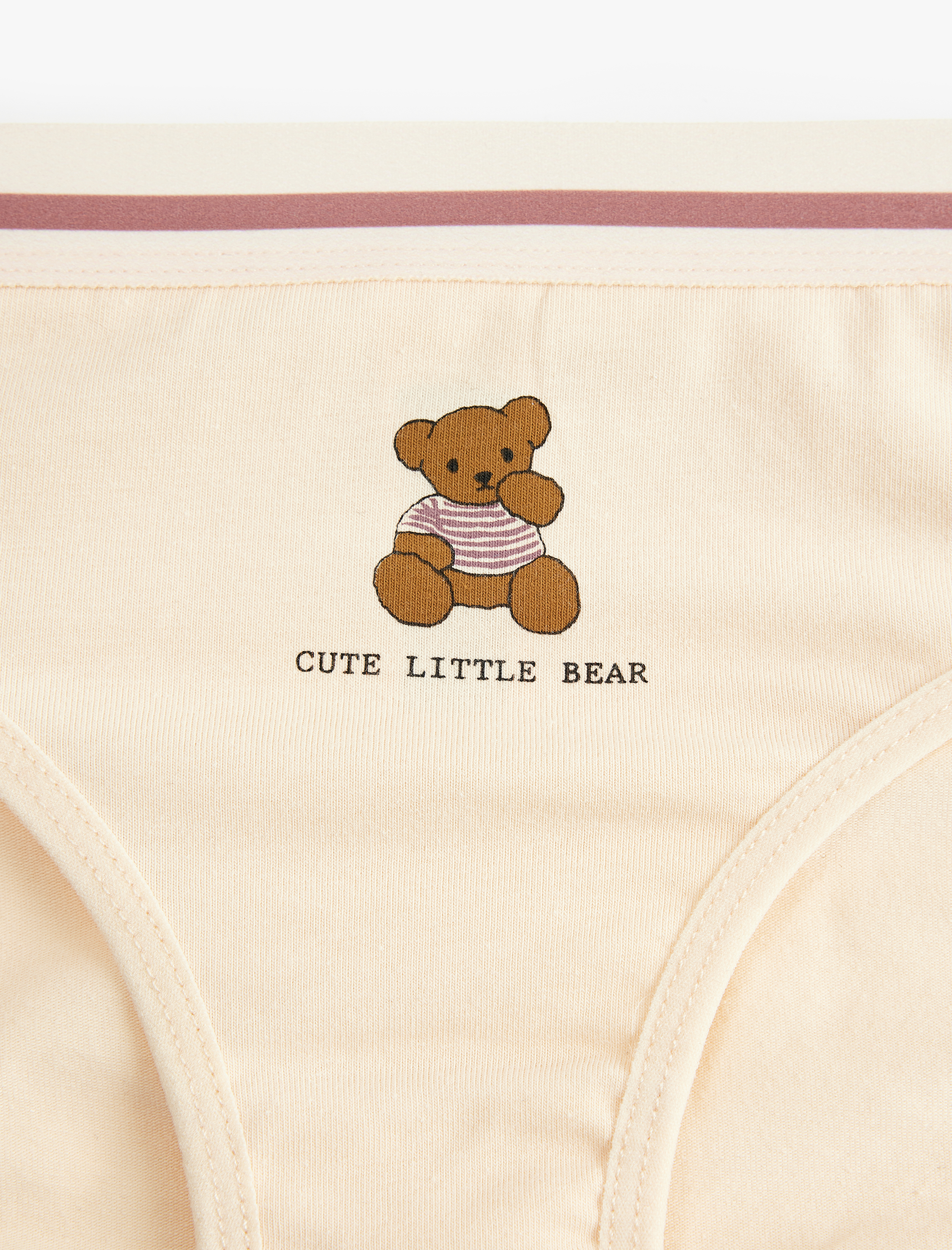   Pamuklu Rahat Kalıp Ayıcık Baskılı Külot