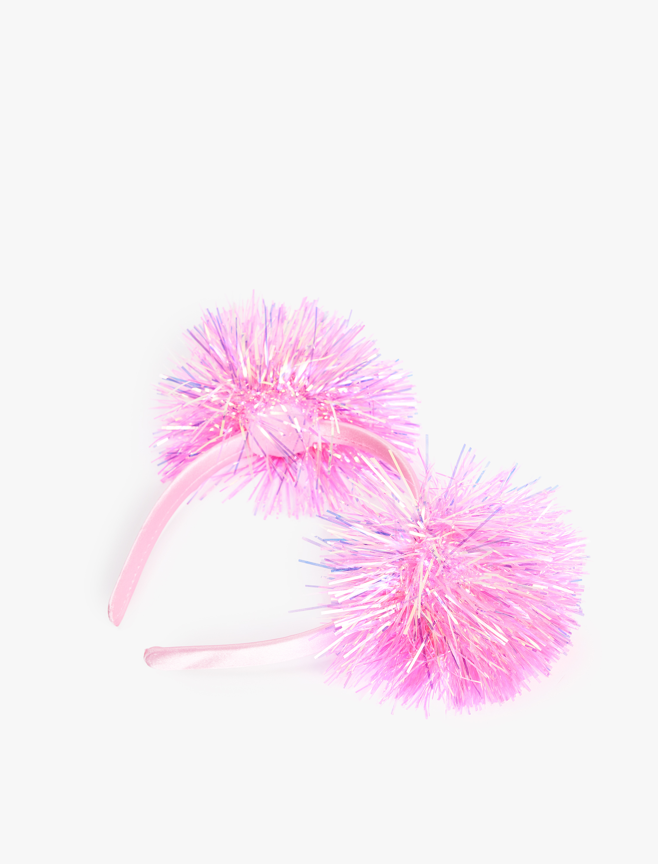  Kız Çocuk Parlak Ponpon Detaylı Yılbaşı Tacı