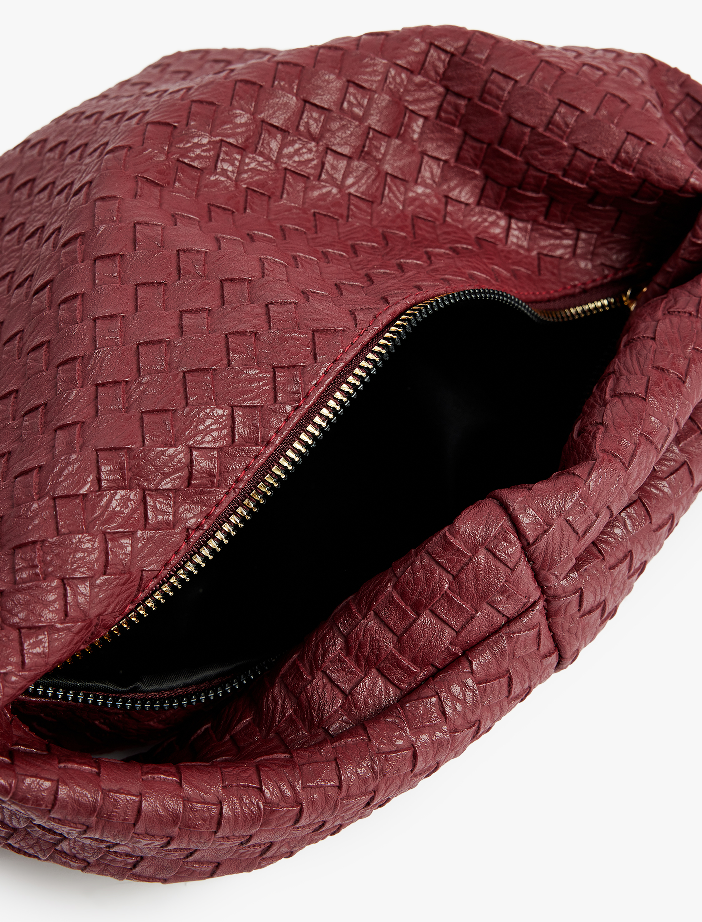  Kadın Örgü Dokulu Fermuarlı El Çantası