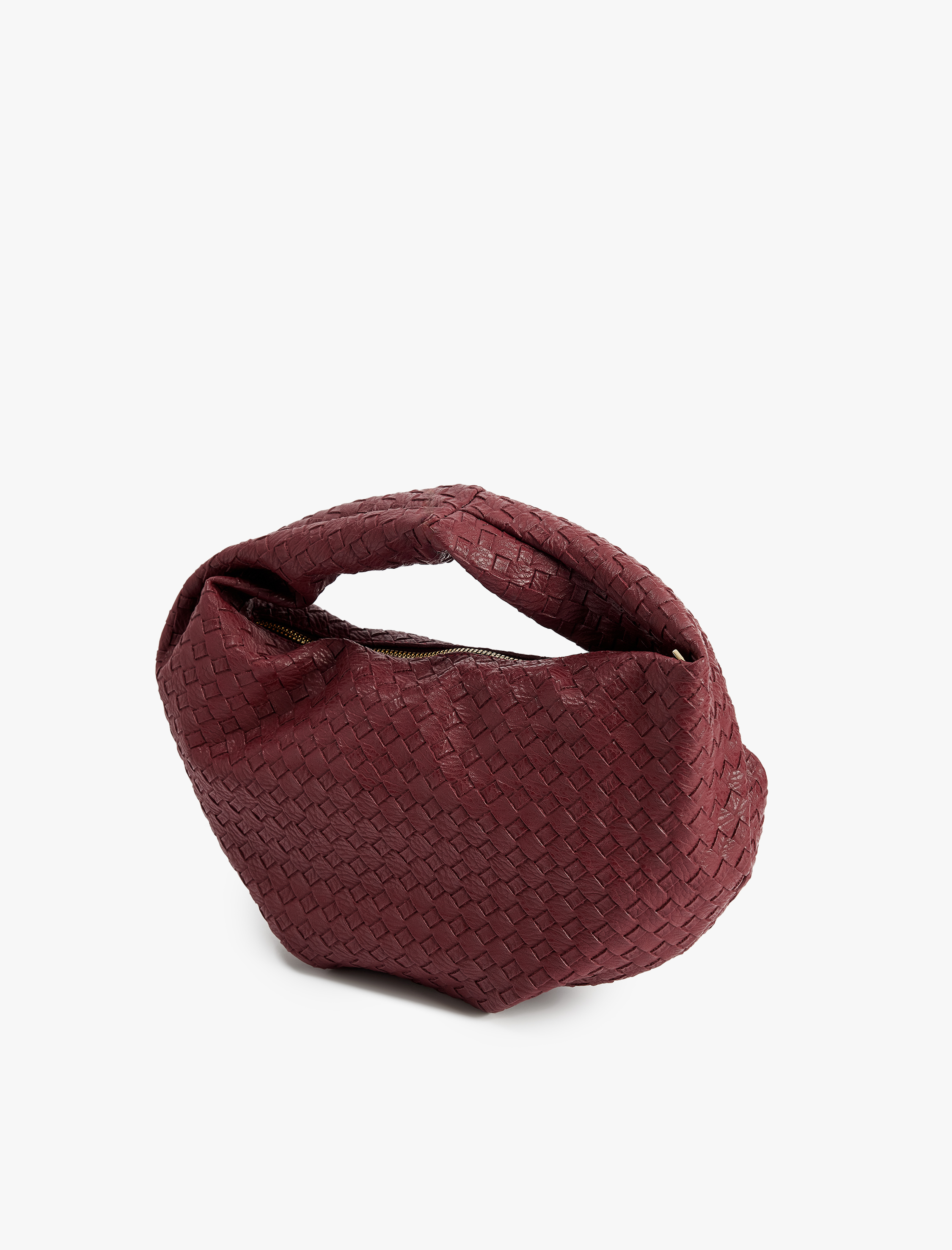  Kadın Örgü Dokulu Fermuarlı El Çantası