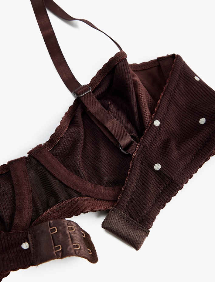  Rahat Kalıp Dolgusuz Puantiyeli Balenli Sütyen