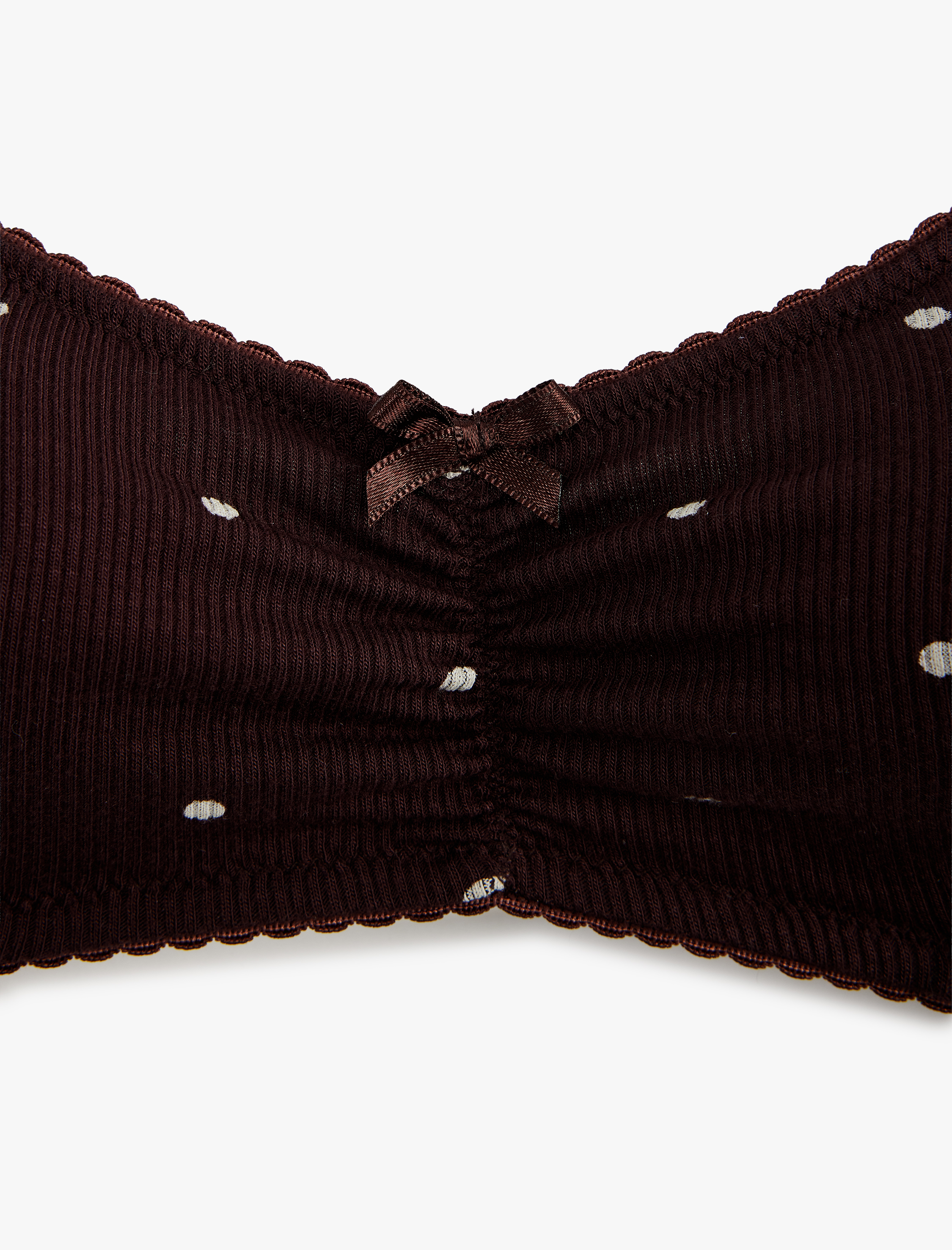   Kaşkorse Viskon Kumaş Puantiyeli Bralet Sütyen