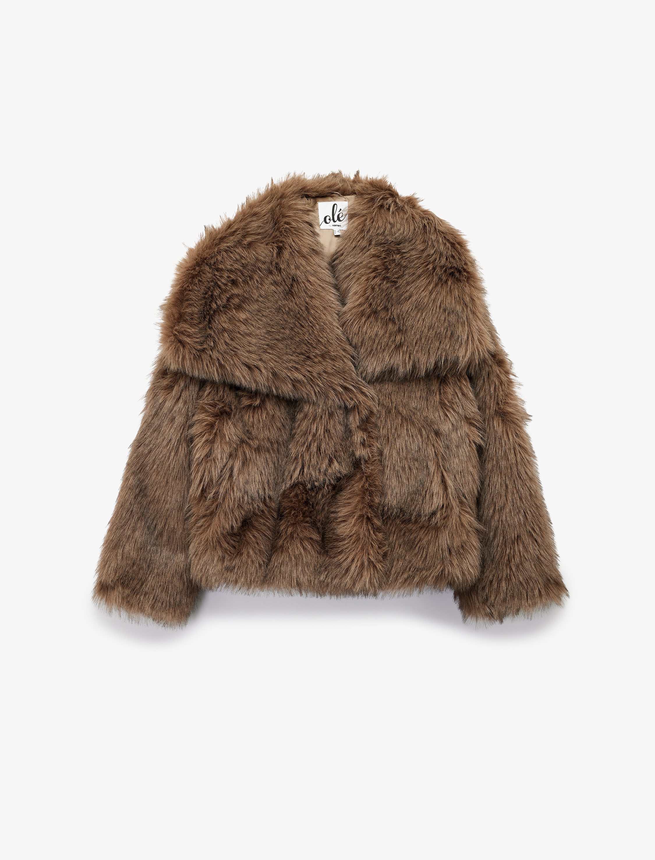   Geniş Yaka Oversize Suni Kürk Ceket