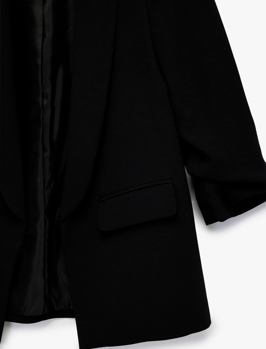   Regular Fit Şal Yaka 3/4 Kollu Blazer Ceket