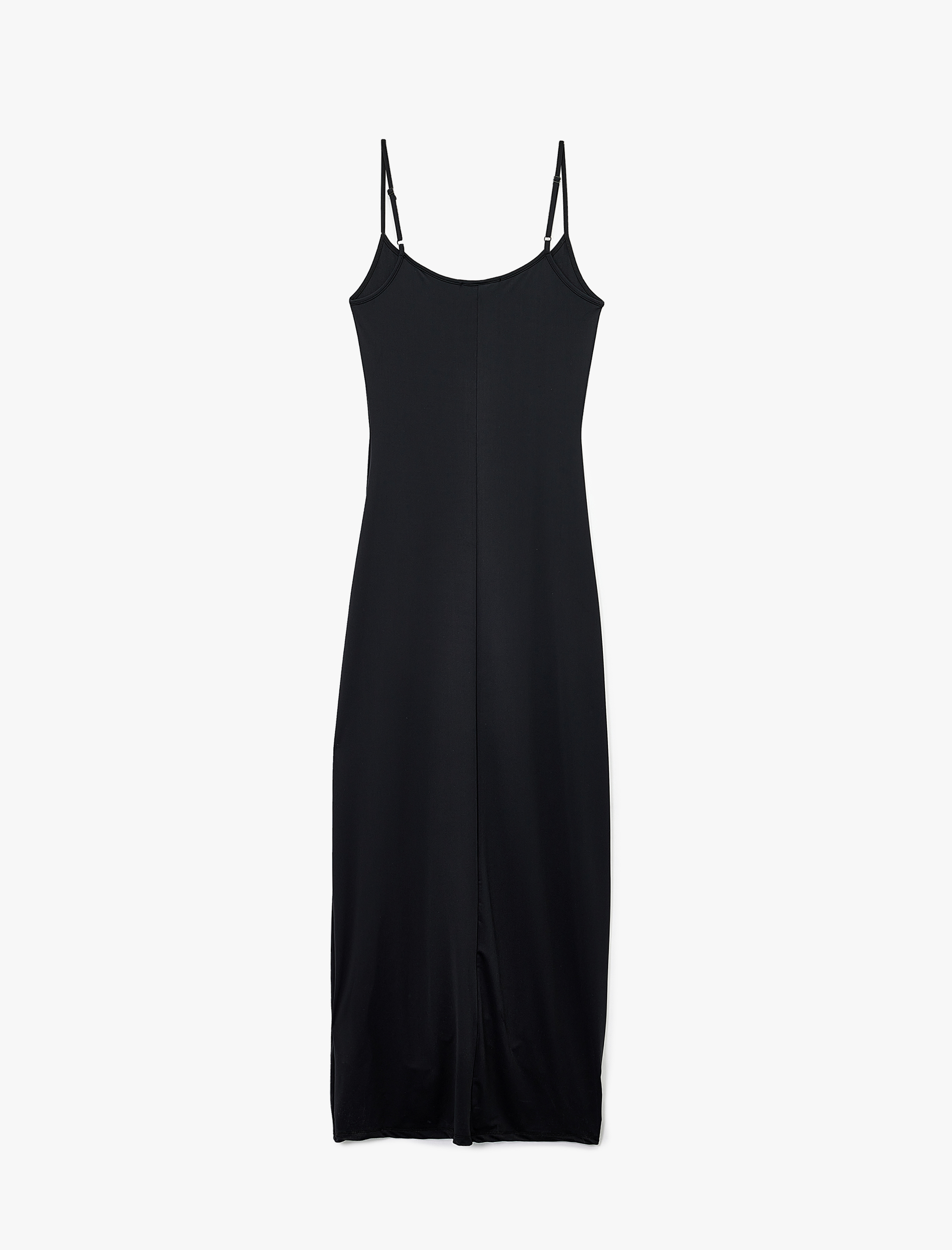   Rahat Kalıp U Yaka İnce Askılı Uzun Gecelik