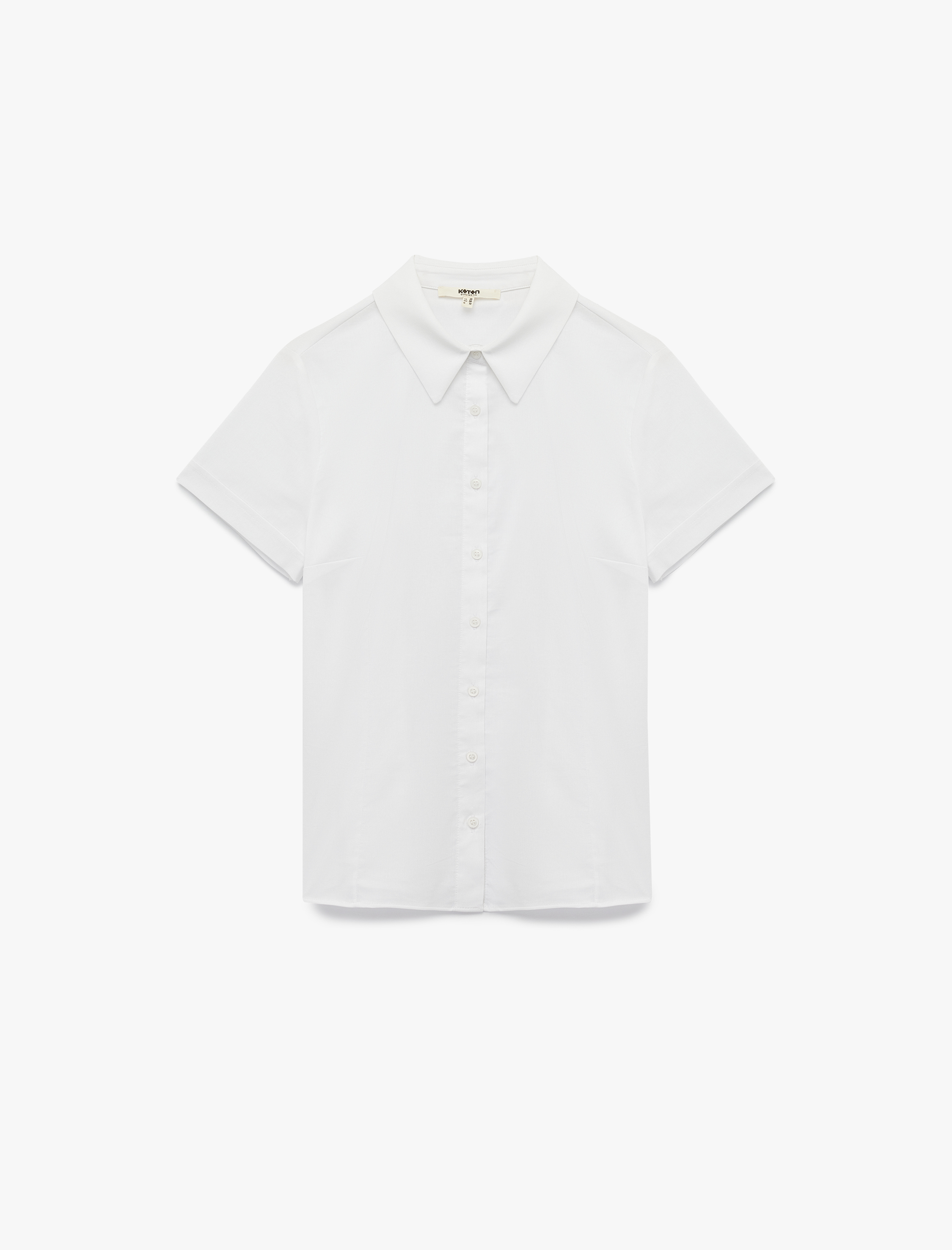   Regular Fit Klasik Yaka Kısa Kollu Poplin Gömlek