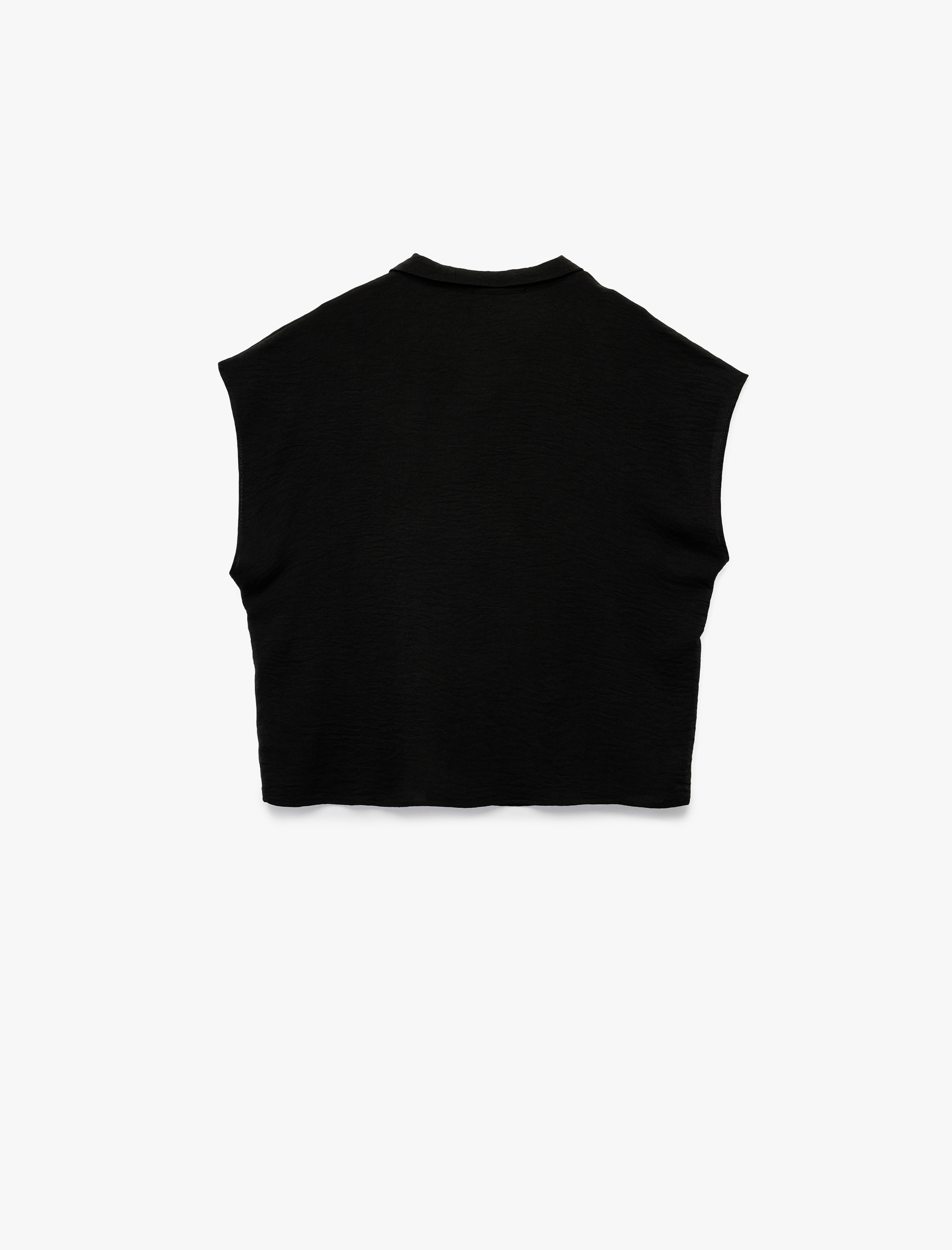   Aerobin Kumaş Yarım Fermuarlı Kolsuz Sweatshirt