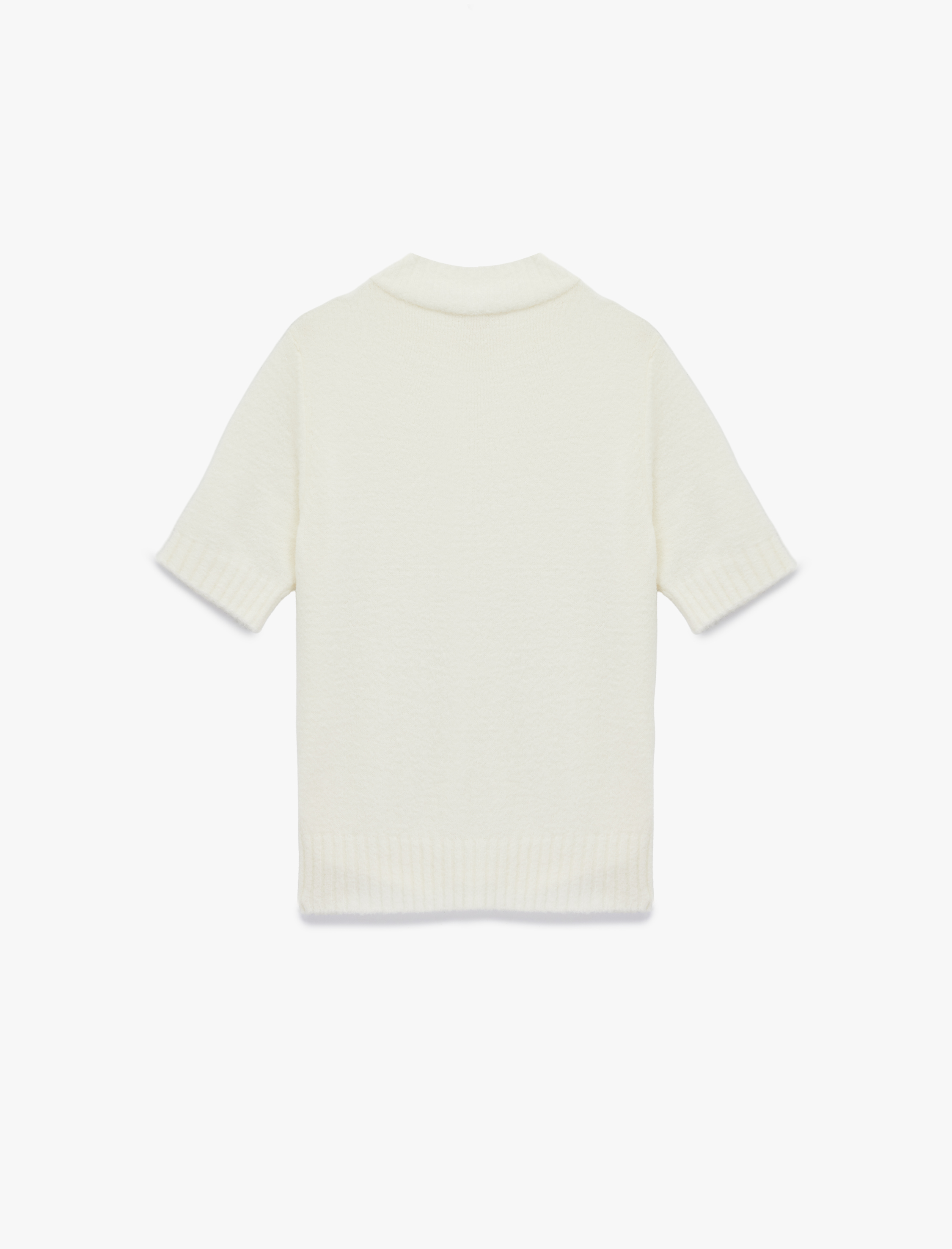   Regular Fit Kısa Kollu Dik Yaka Triko Kazak