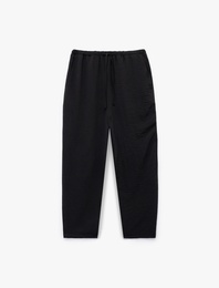 Beli Bağcıklı Regular Fit Havuç Kesim Pantolon