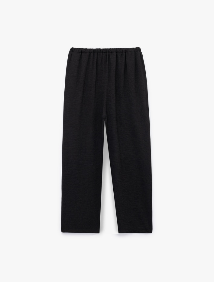  Aerobin Kumaş Beli Bağcıklı Cepli Havuç Pantolon