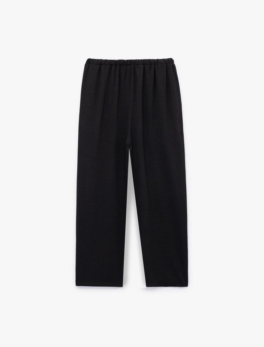   Beli Bağcıklı Regular Fit Havuç Kesim Pantolon