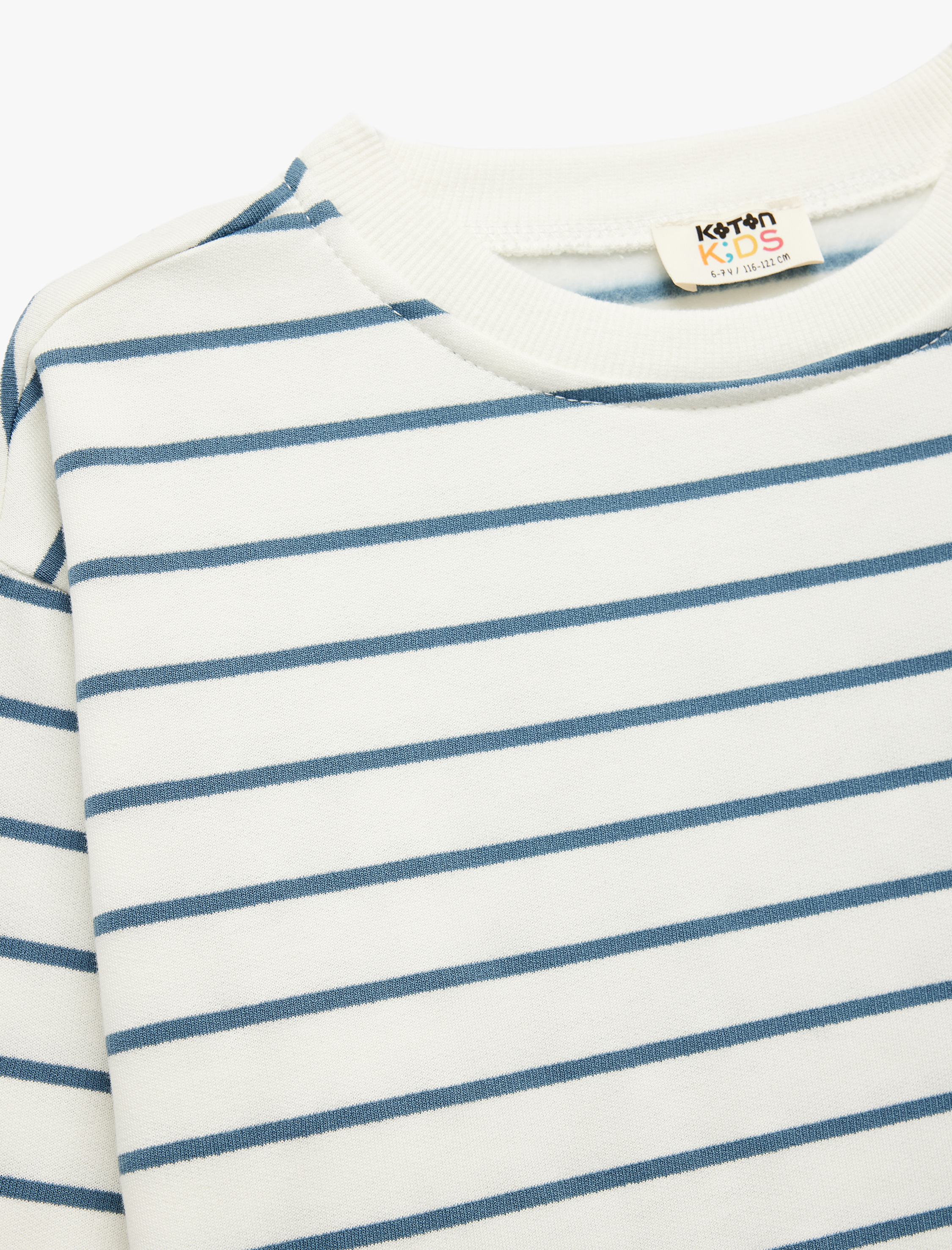 Erkek Çocuk Uzun Kollu Bisiklet Yaka Pamuklu Şardonlu Oversize Sweatshirt