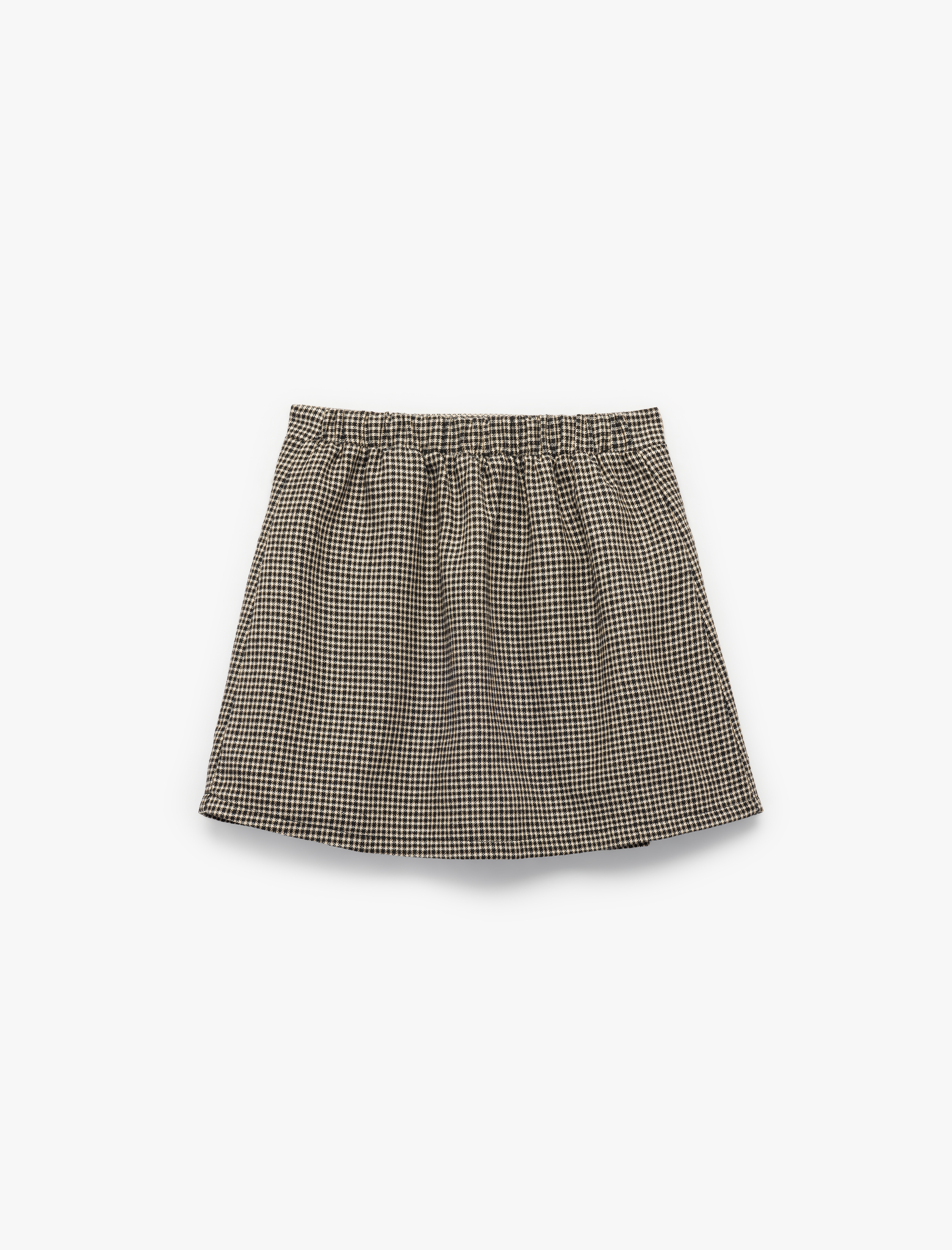  Kız Çocuk Fiyonk Detaylı Pamuklu A Kesim Şortlu Ekoseli Etek