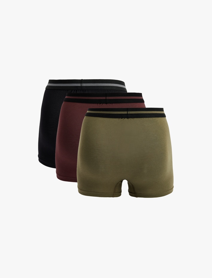  Pamuklu Regular Fit 3'lü Boxer Seti