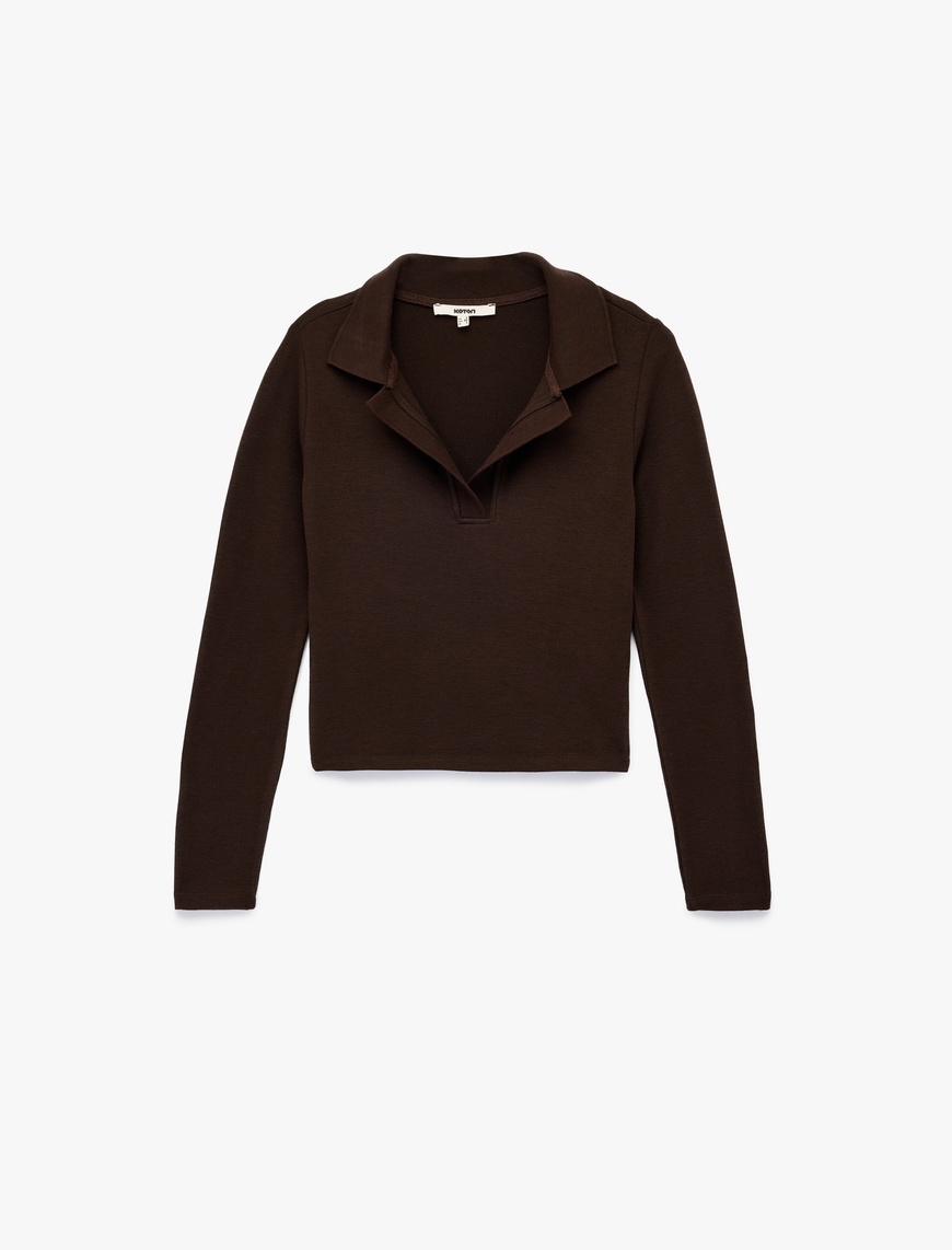   Regular Fit Uzun Kollu Polo Yaka Tişört
