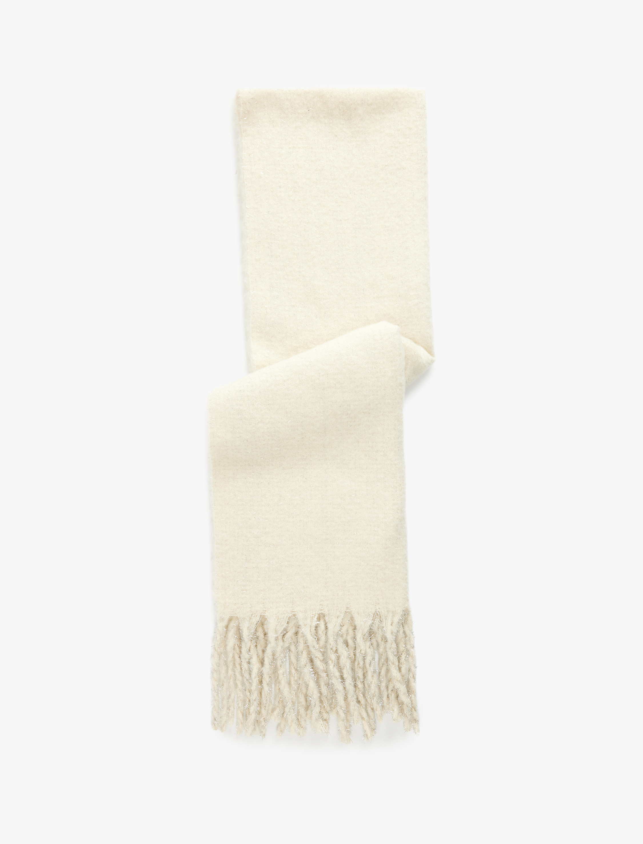  Kadın Sim Detaylı Püsküllü Uzun Atkı