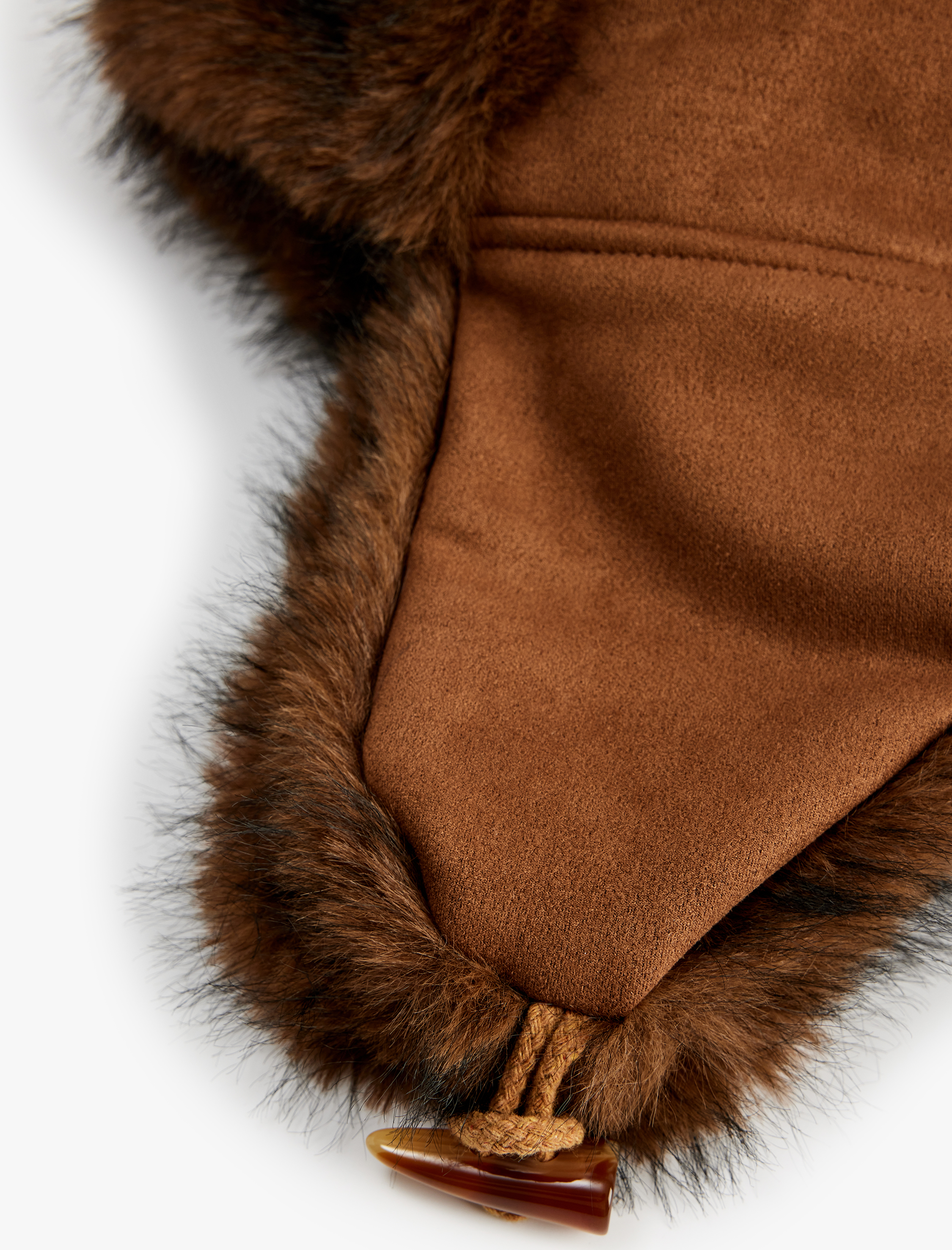  Kadın Süet Görünümlü Suni Kürk Ushanka