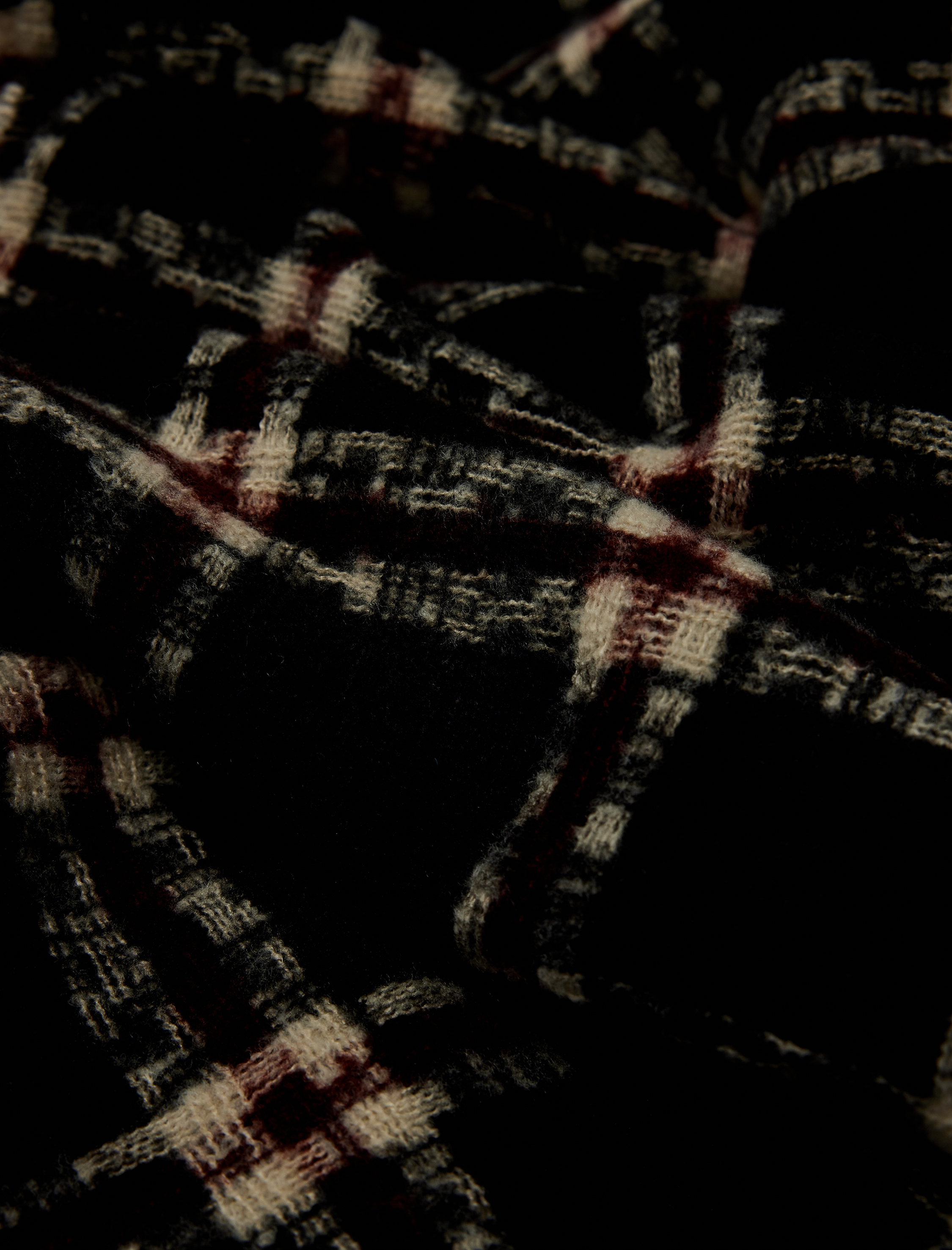  Kadın Püsküllü Ekoseli Uzun Atkı