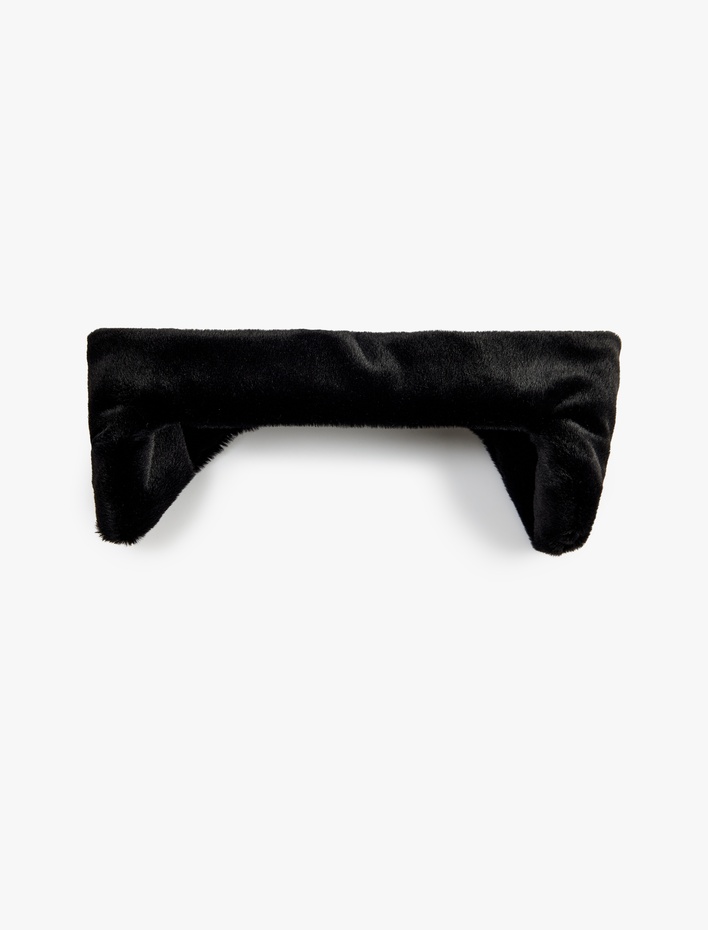 Kadın Arkası Lastikli Polar Kulaklık