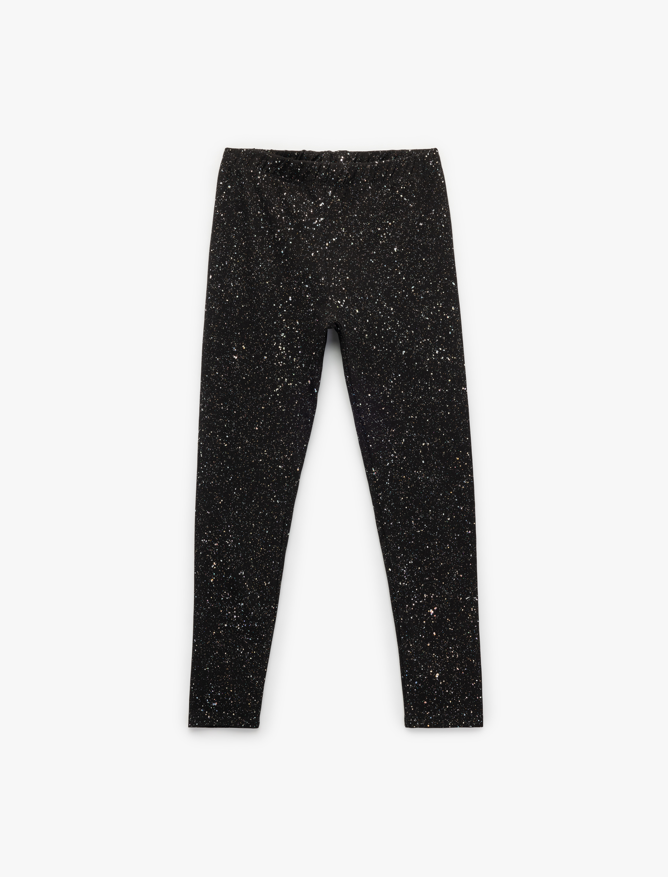  Kız Çocuk Sim Detaylı Dar Kalıp Pamuklu Tayt