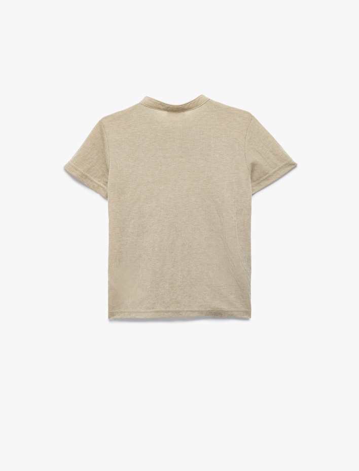 Erkek Çocuk Viskon Karışımlı Düğmeli Kısa Kollu Hakim Yaka Tişört