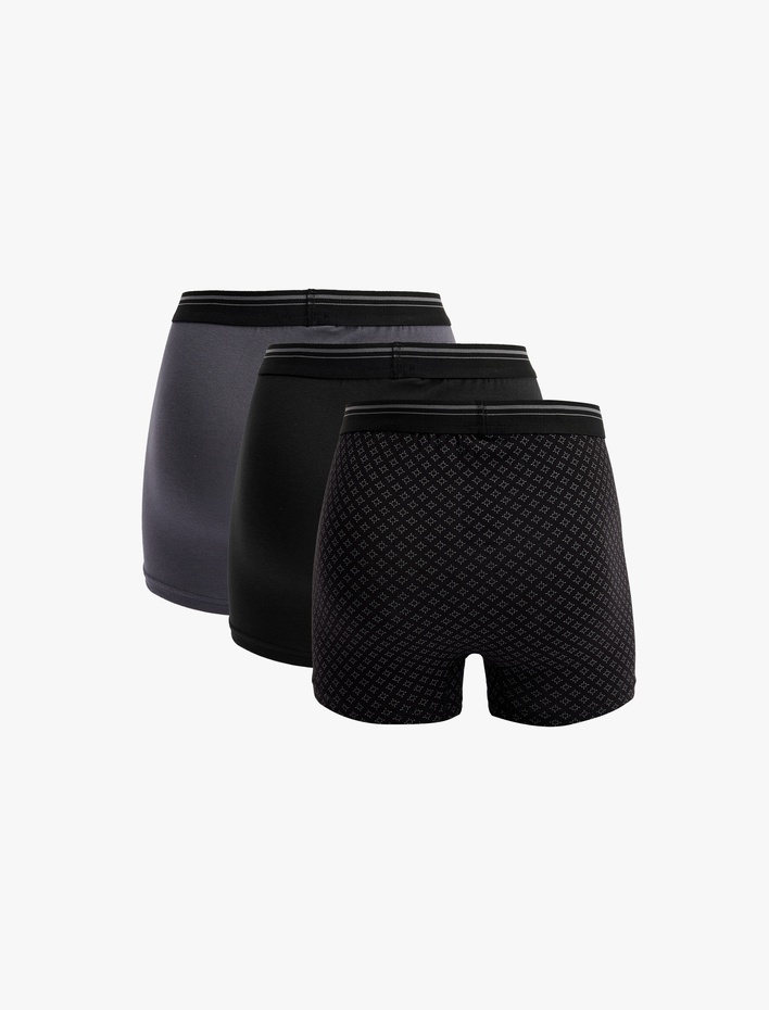  Pamuklu Regular Fit 3'lü Boxer Seti