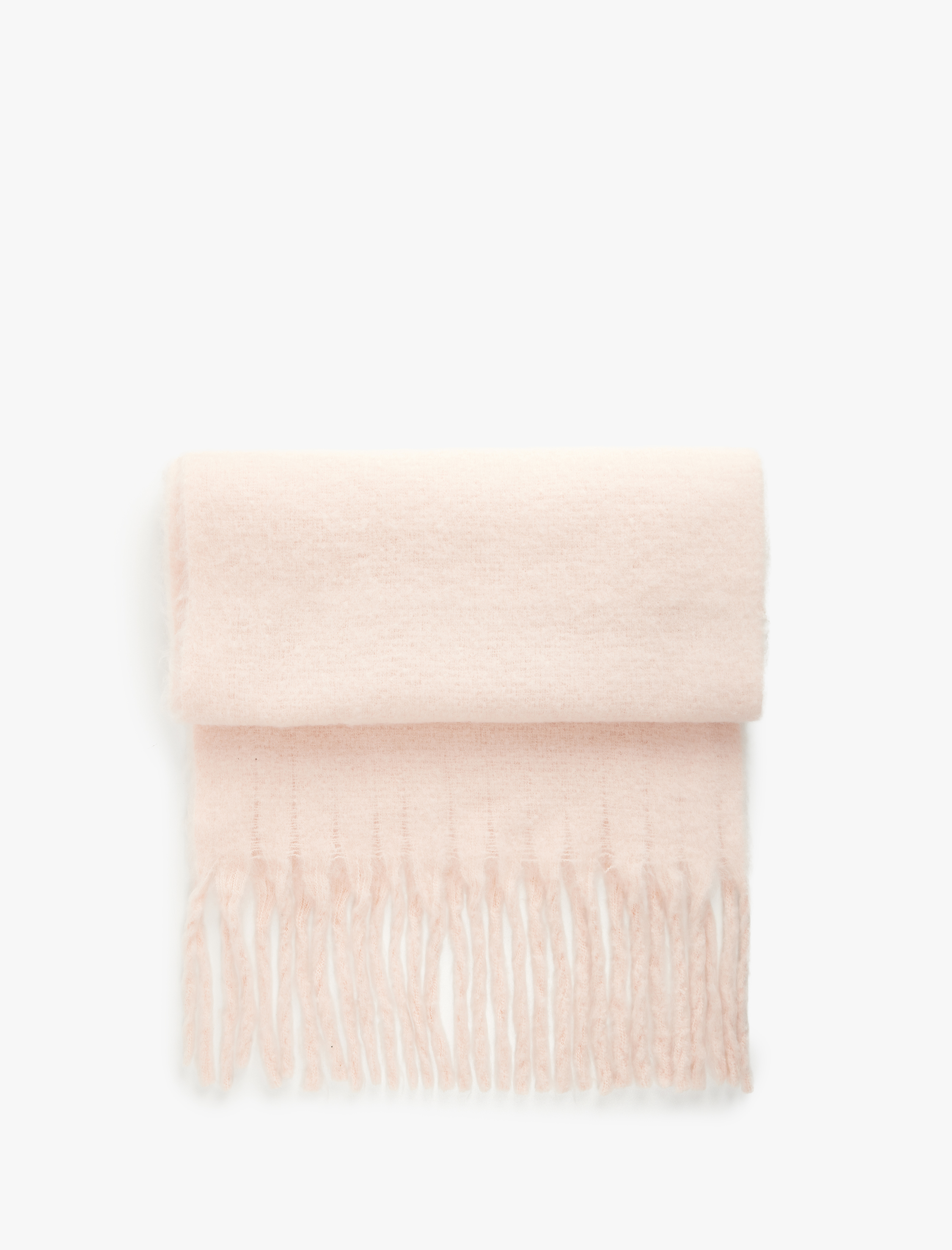  Kadın Yumuşak Dokulu Püsküllü Uzun Atkı