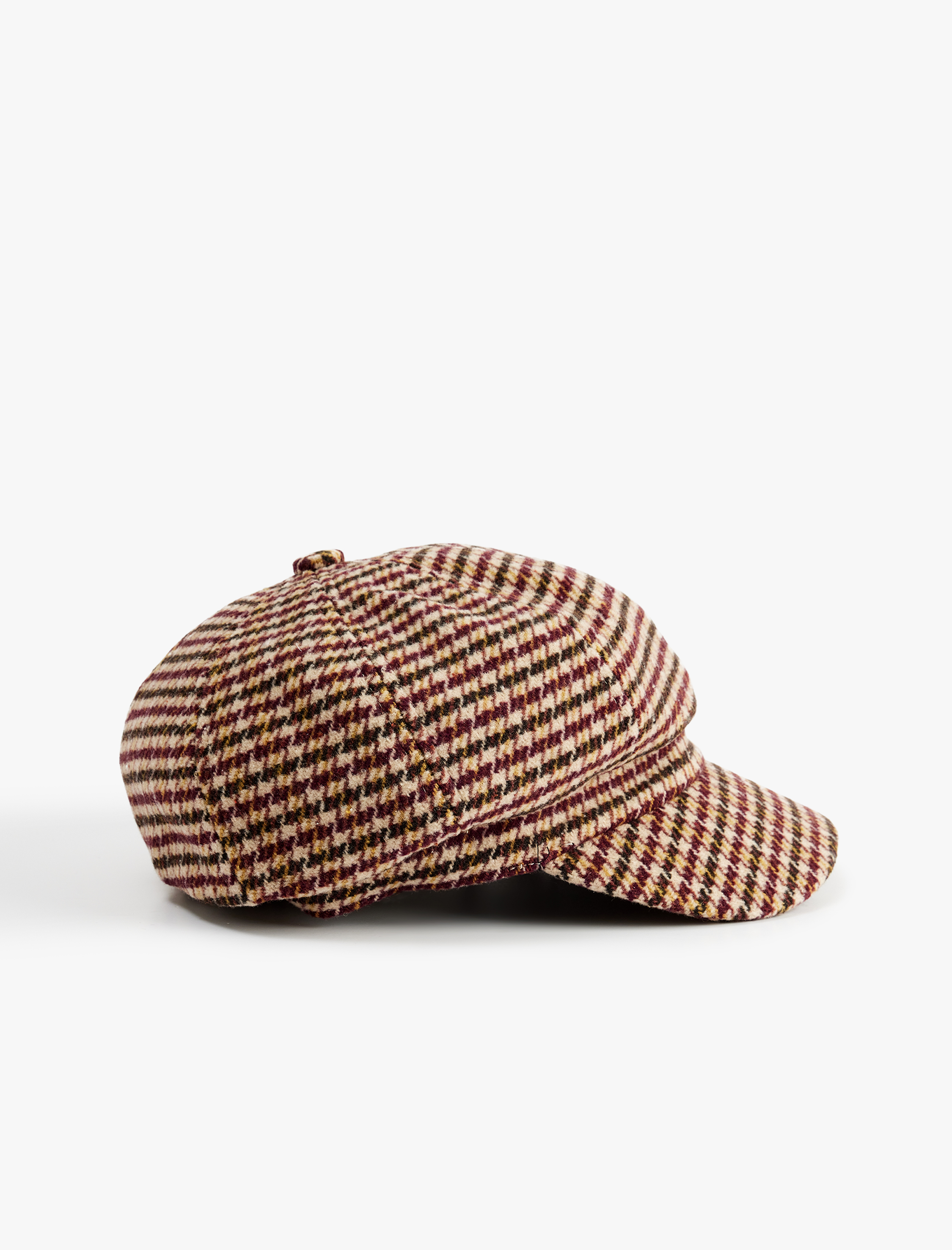  Kadın Kazayağı Desenli Kasket Şapka