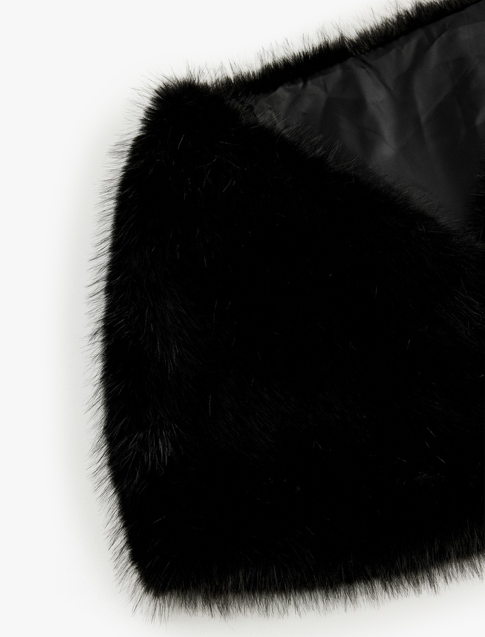 Kadın Kısa Suni Kürk Atkı - Koton X Melis Ağazat