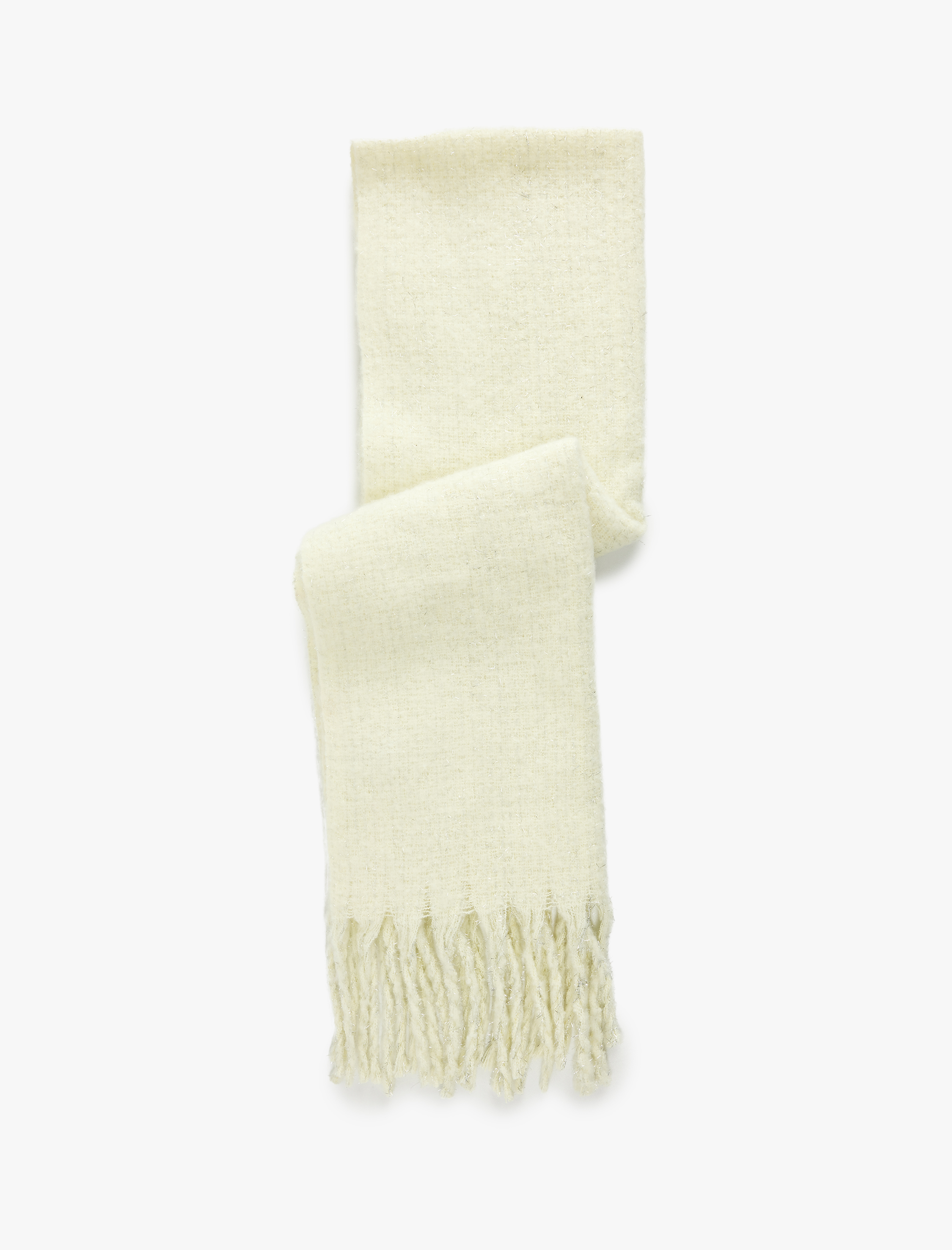  Kadın Sim Detaylı Püsküllü Uzun Atkı