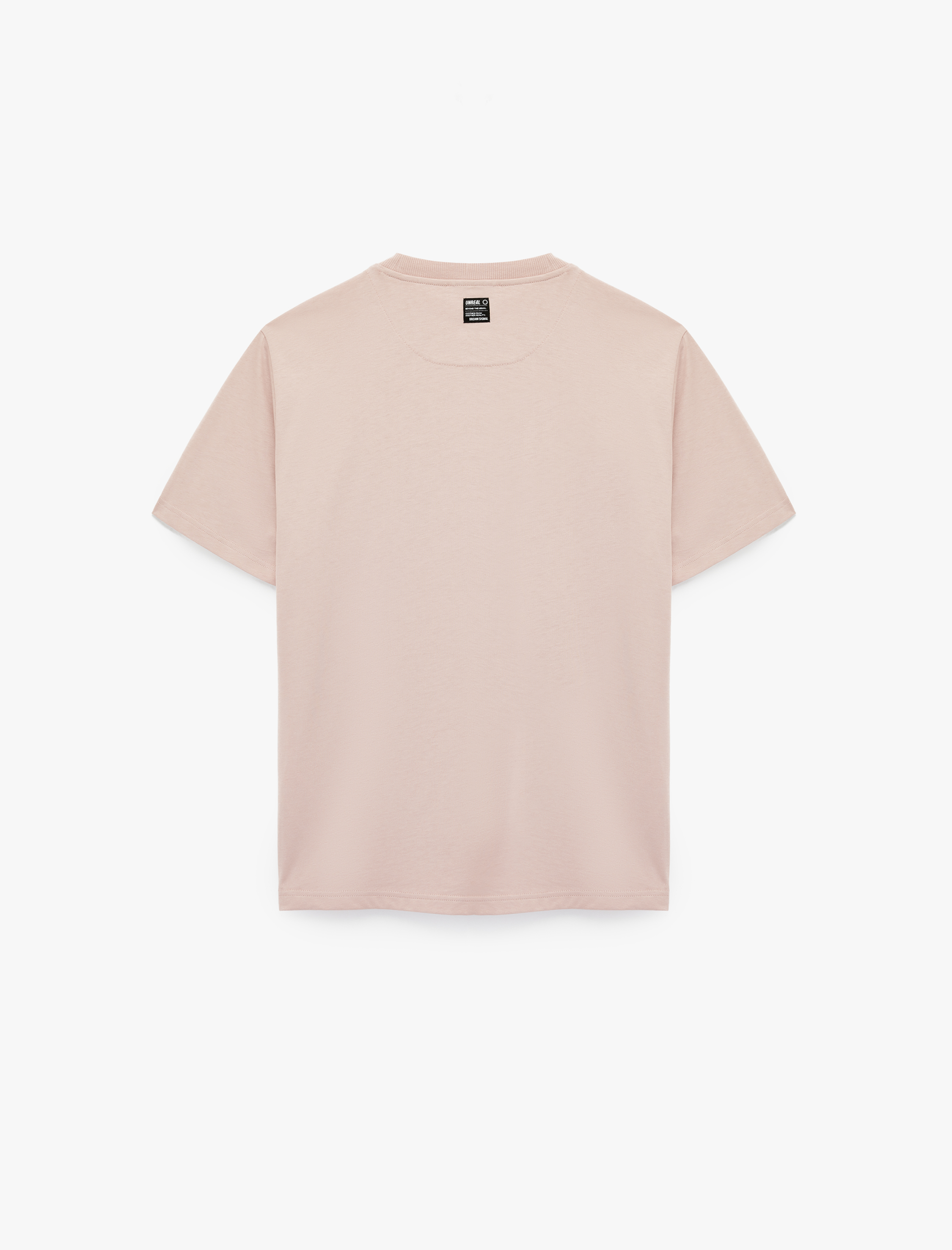   Regular Fit Kısa Kollu Etiket Detaylı Bisiklet Yaka Pamuklu Baskılı Tişört