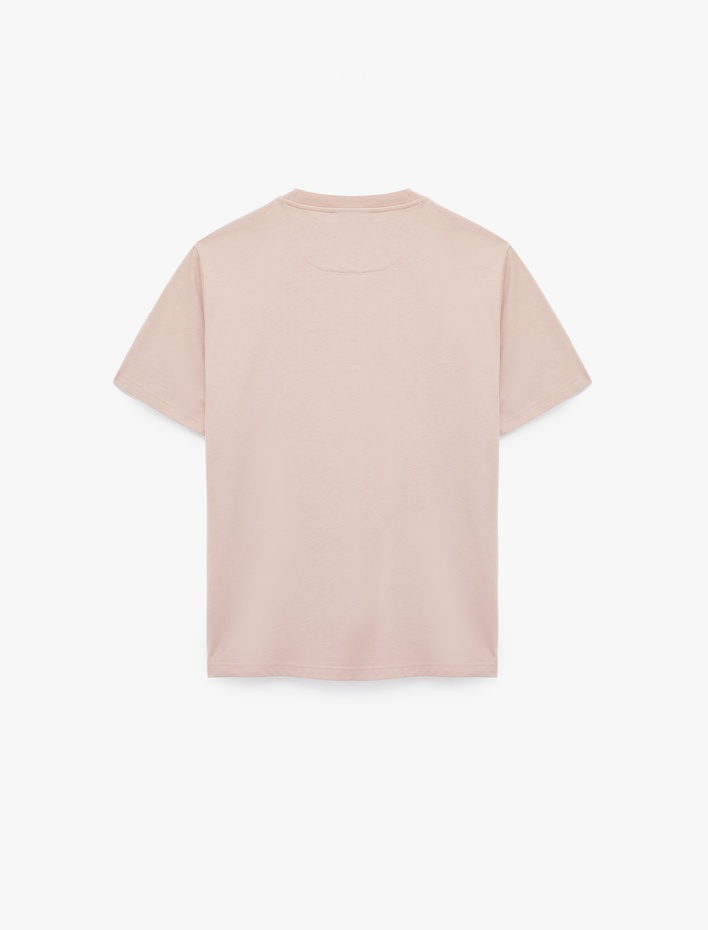  Bisiklet Yaka Kısa Kollu Pamuklu Baskılı Tişört