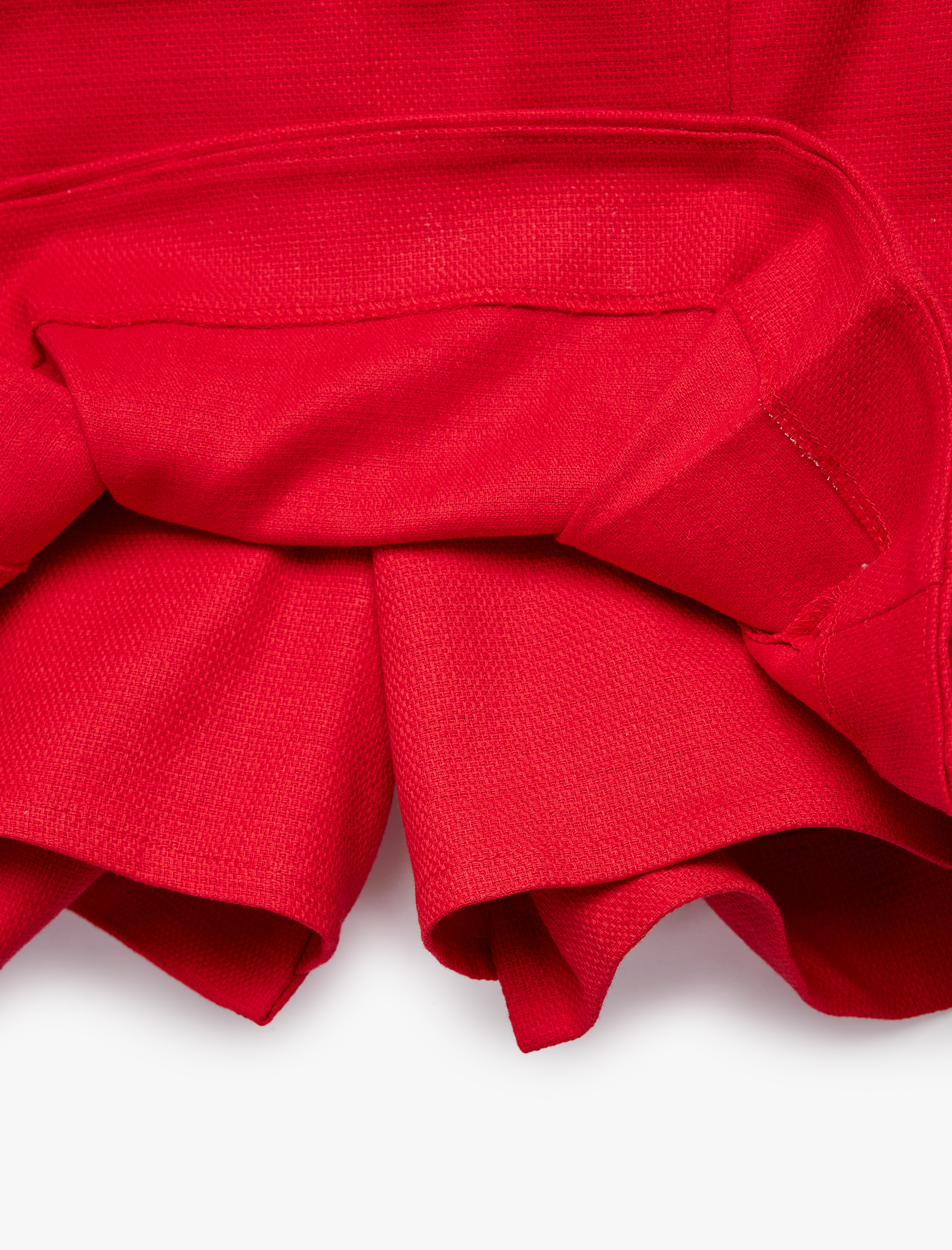  Kız Çocuk Düğme Detaylı Pamuklu Tüvit Yüksek Bel Şort Etek