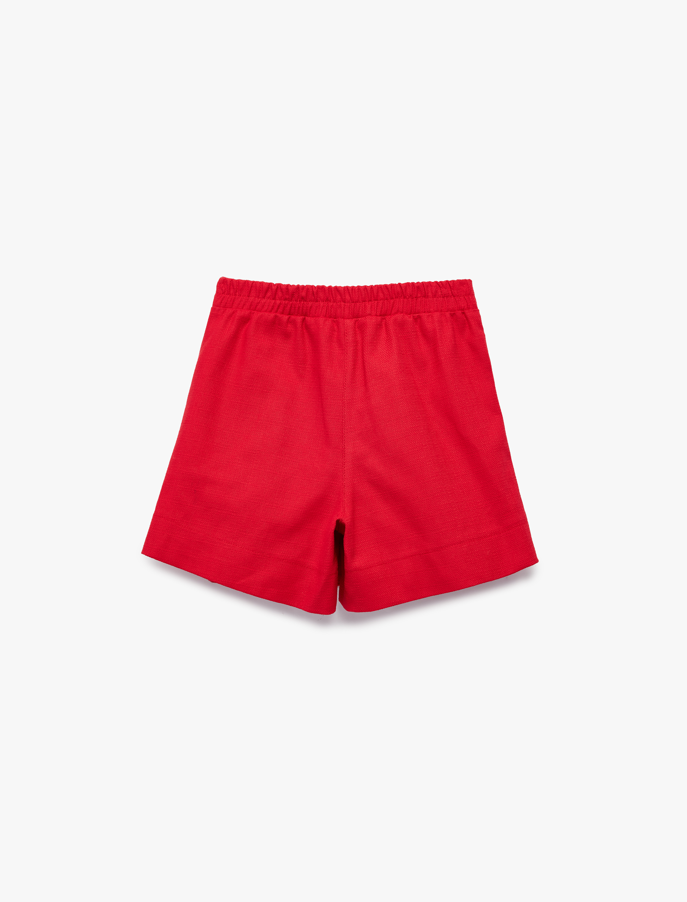  Kız Çocuk Düğme Detaylı Pamuklu Tüvit Yüksek Bel Şort Etek